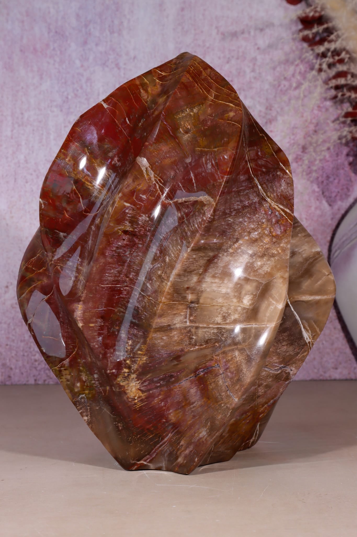 Petrified wood flame