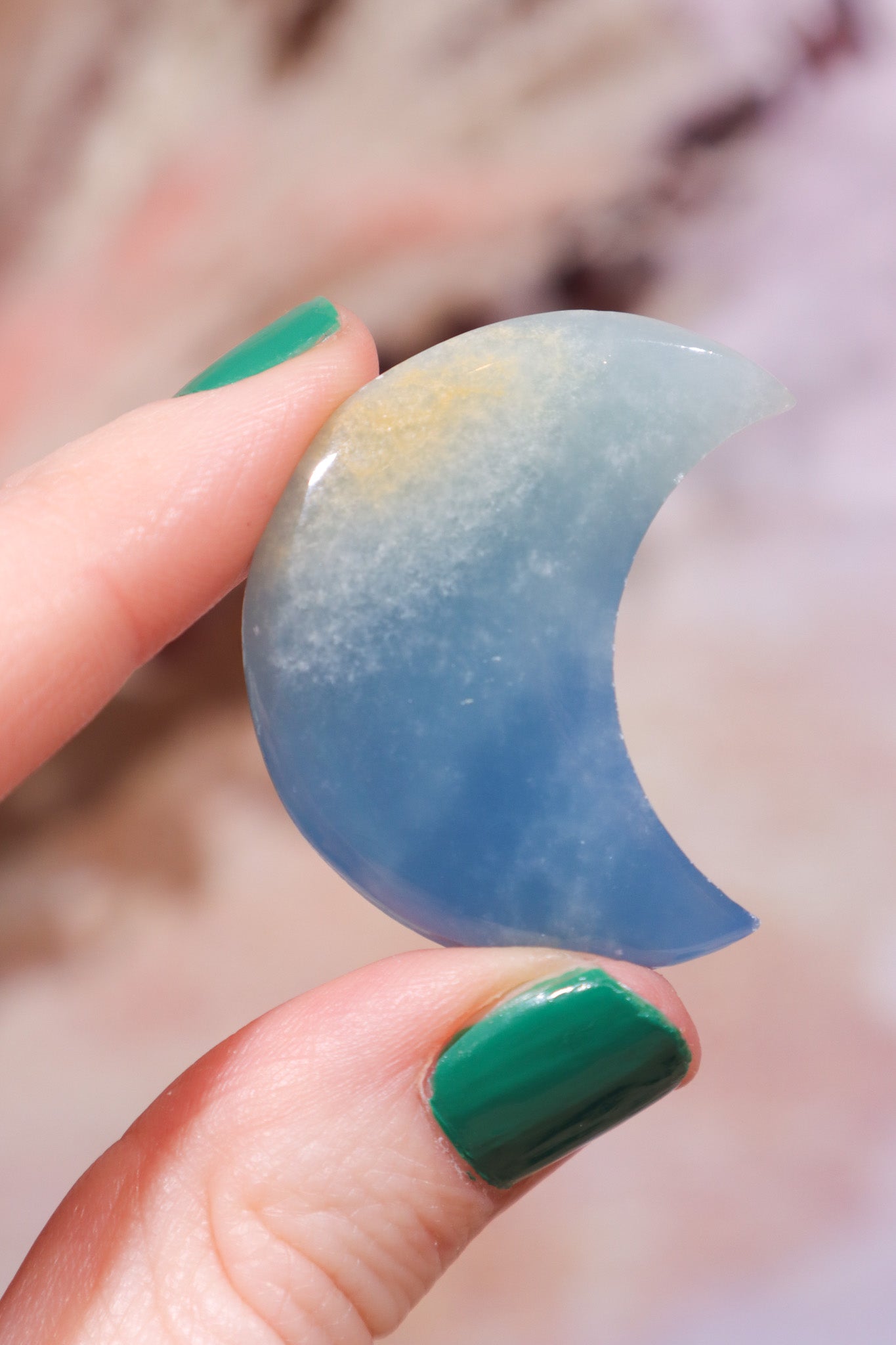 Blue Calcite Moon