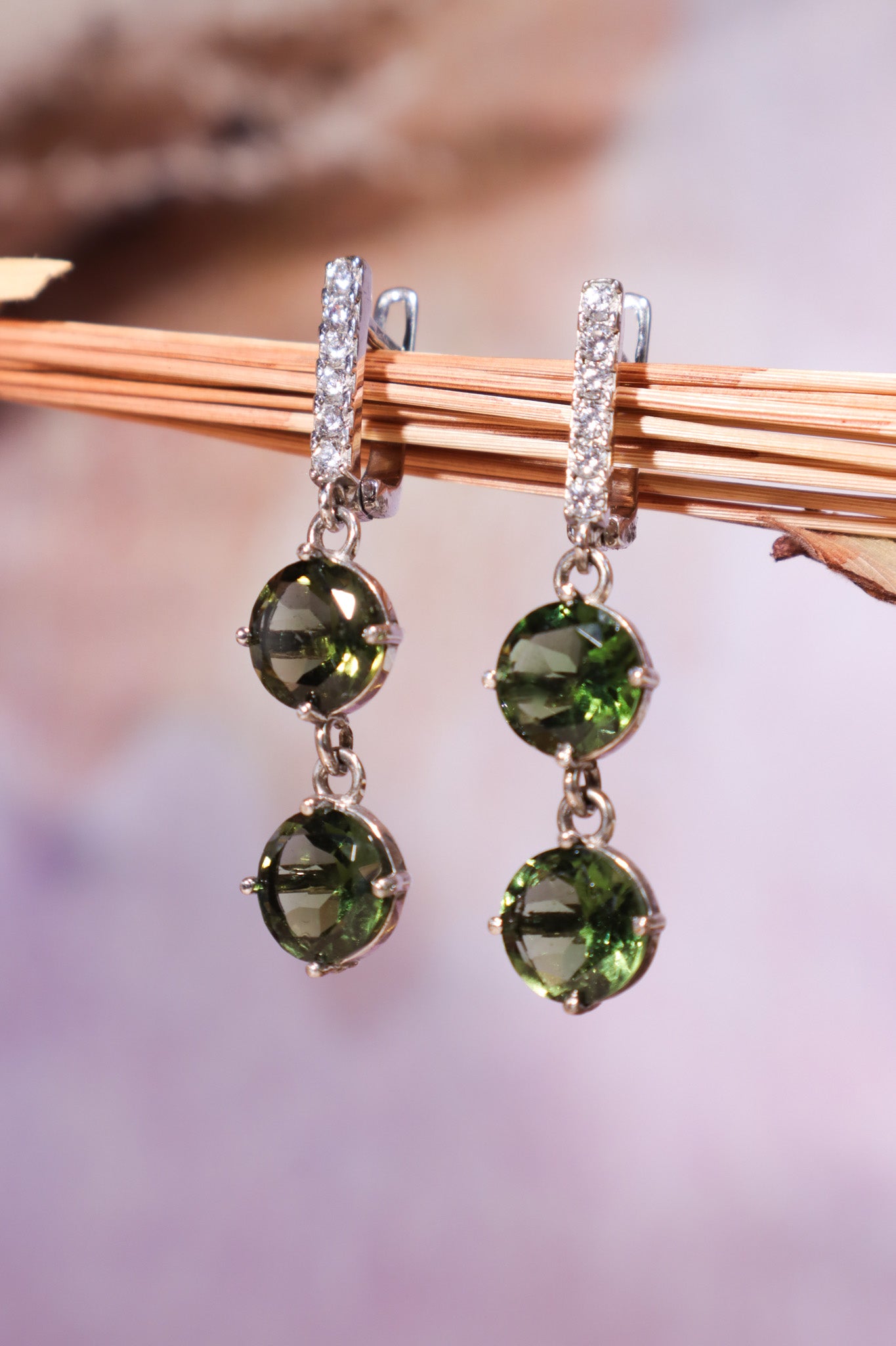 Moldavite Earrings
