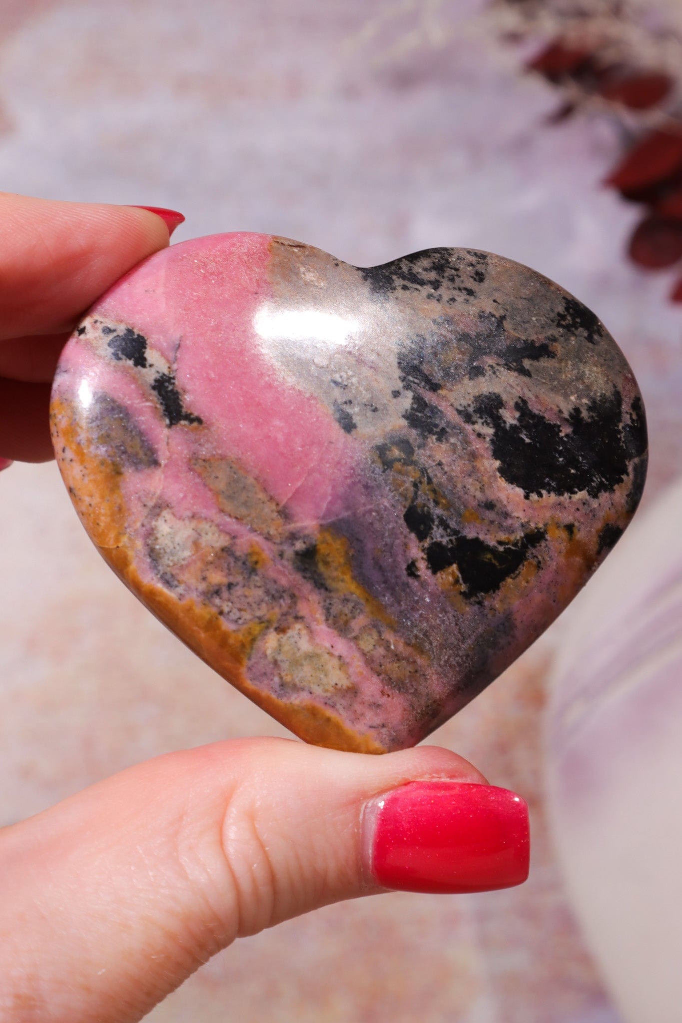Rhodonite Heart