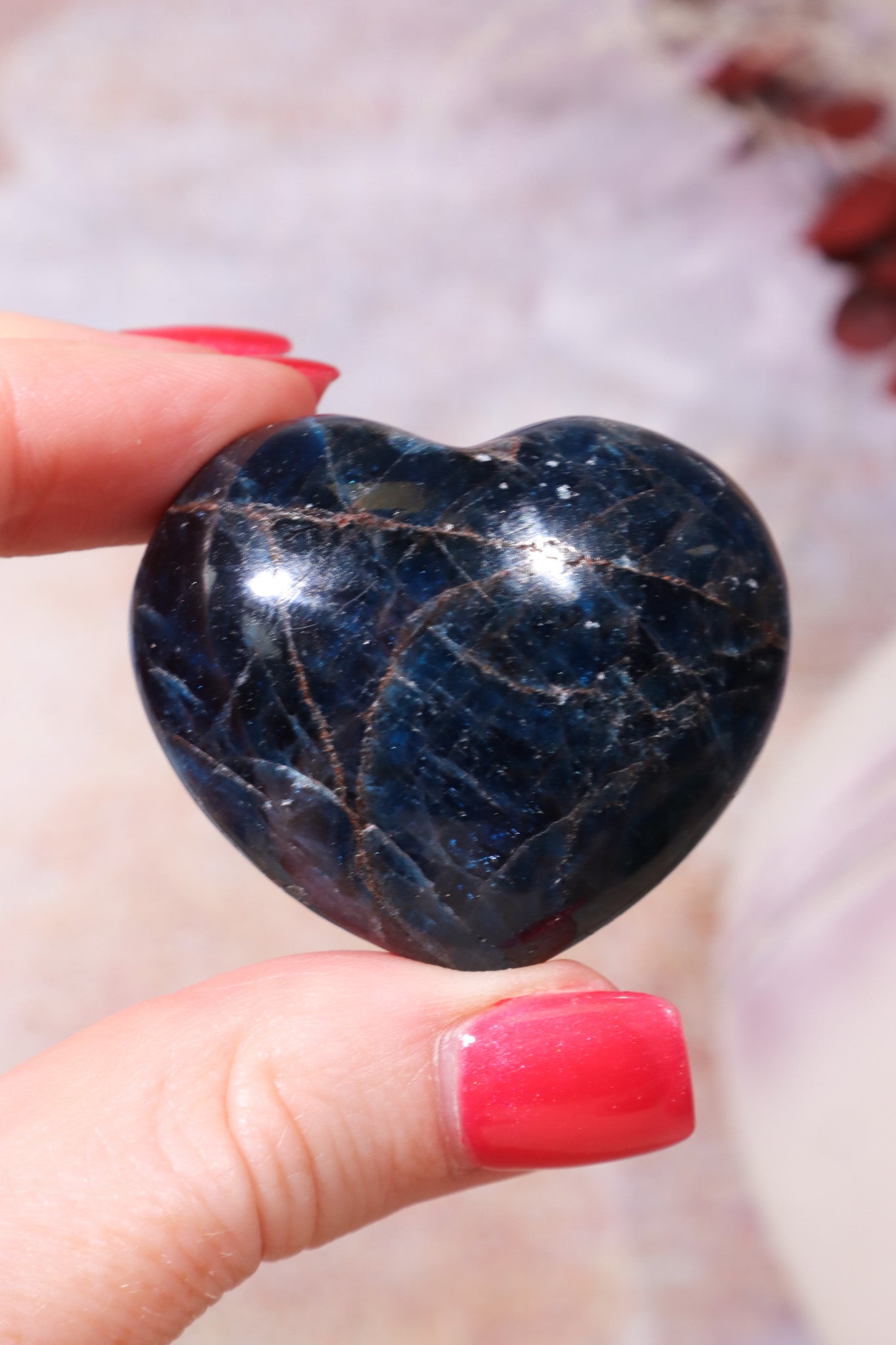 Blue Apatite Heart