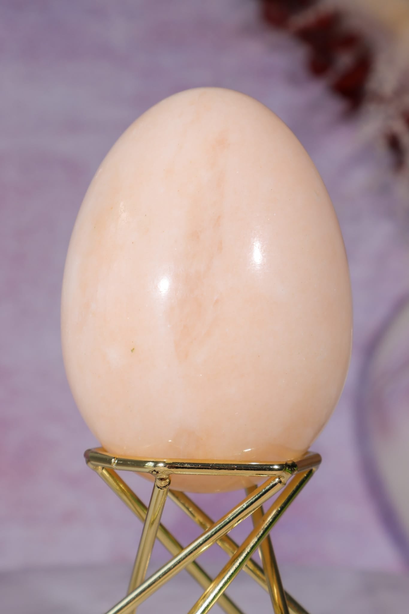 Alabaster Egg 6.9cm, Sold as Seen Minerals Tali & Loz Crystals