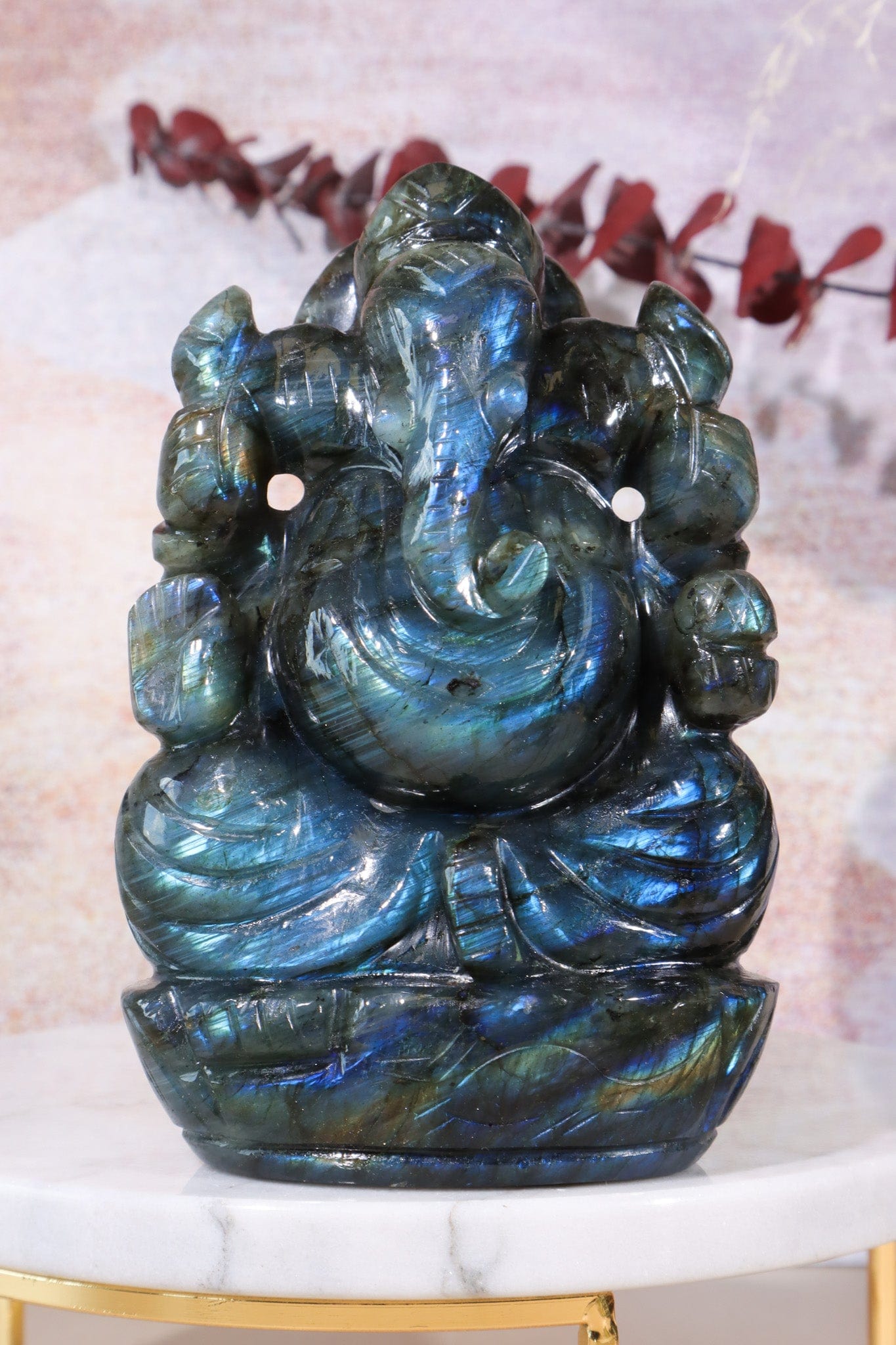 Labradorite Ganesh Carving