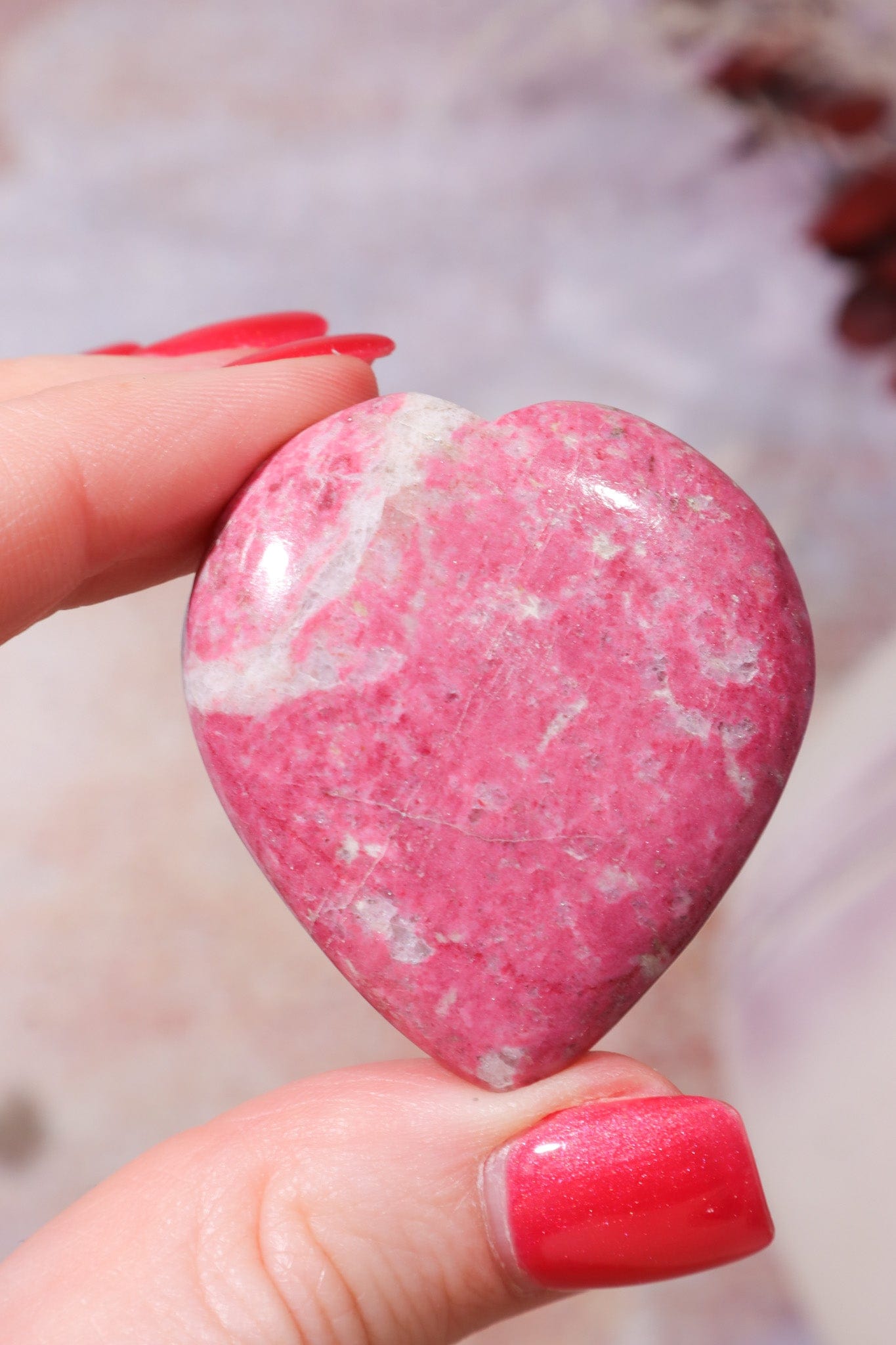 Thulite Heart