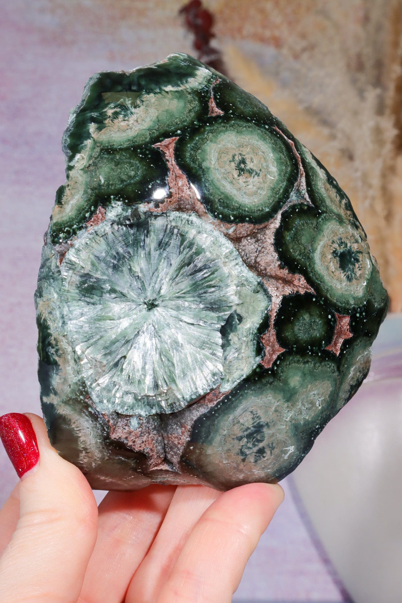 0.5KG Seraphinite Specimen, Russia Specimen Tali & Loz Crystals