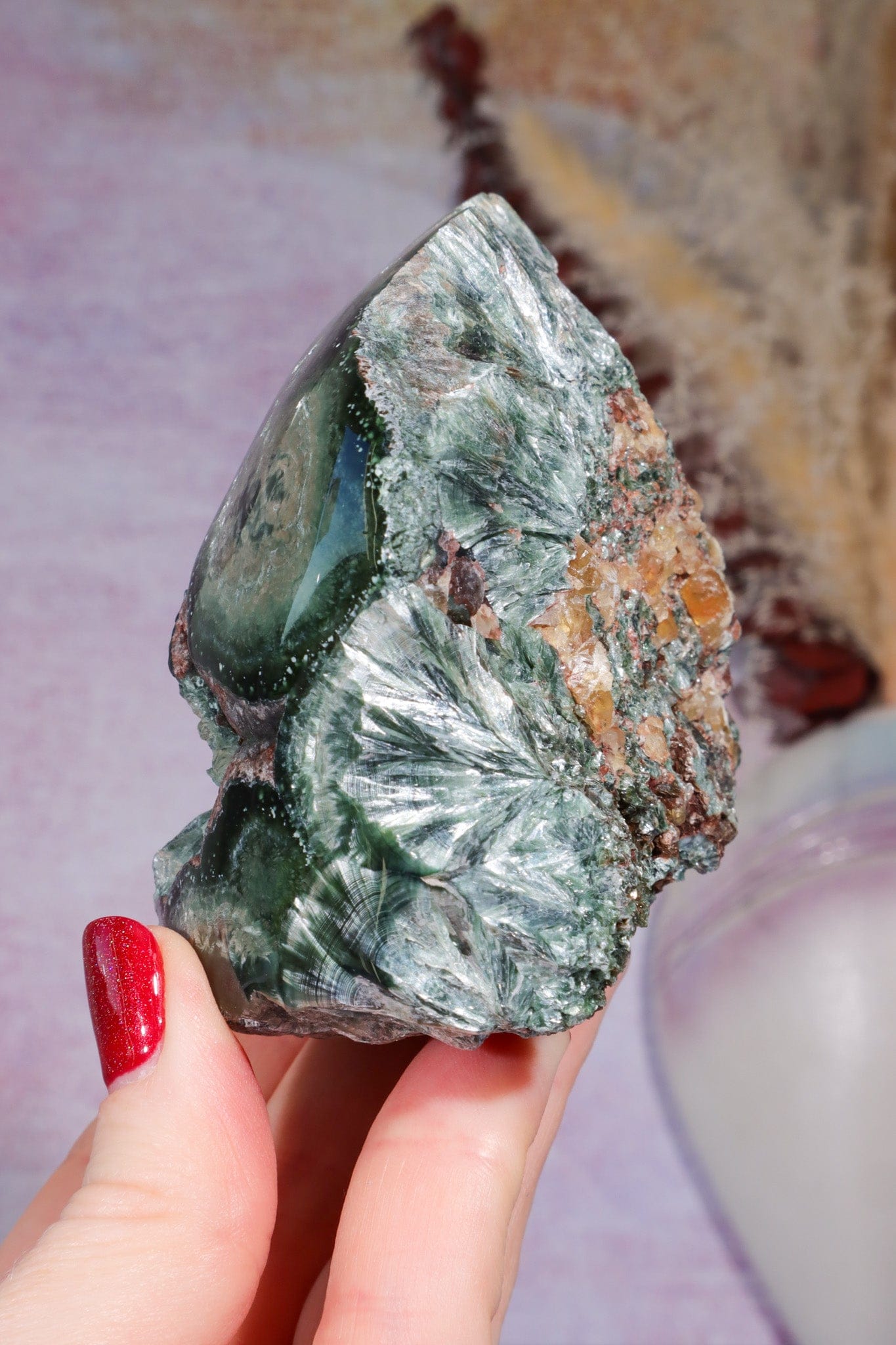0.5KG Seraphinite Specimen, Russia Specimen Tali & Loz Crystals