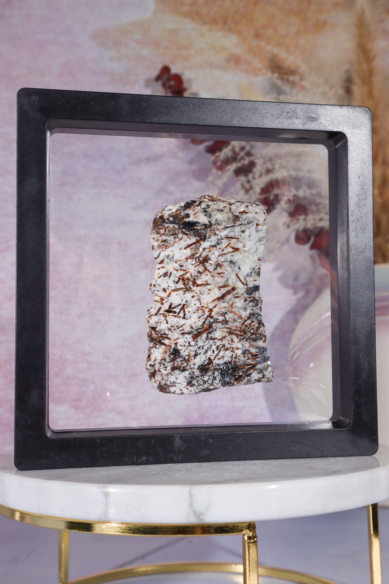 3D Floating Transparent Display Case no Base 14cm Large Specimen Stand Tali & Loz Crystals