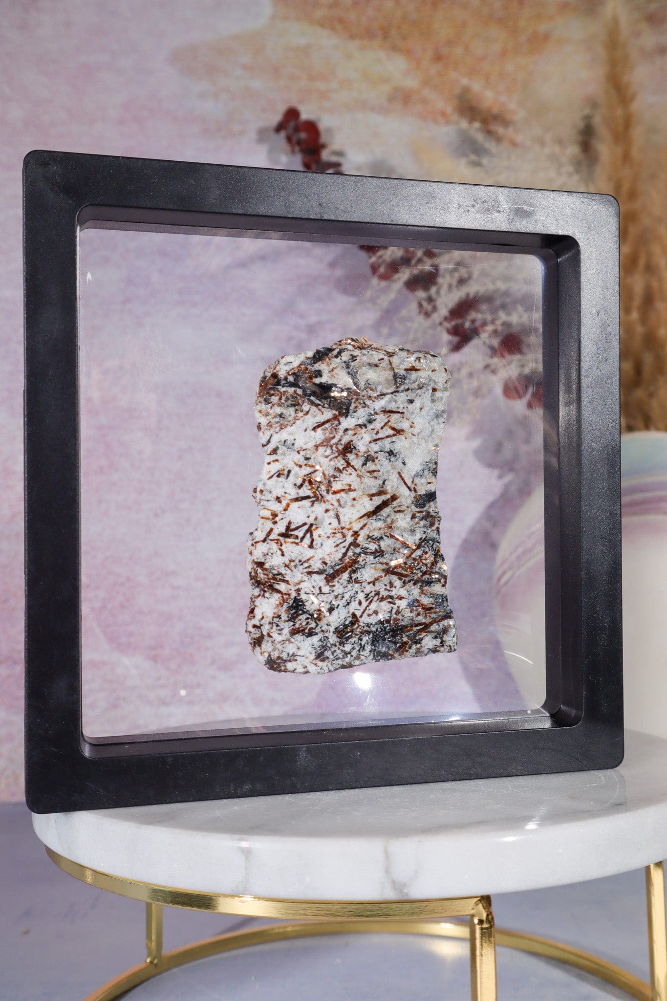 3D Floating Transparent Display Case no Base 14cm Large Specimen Stand Tali & Loz Crystals