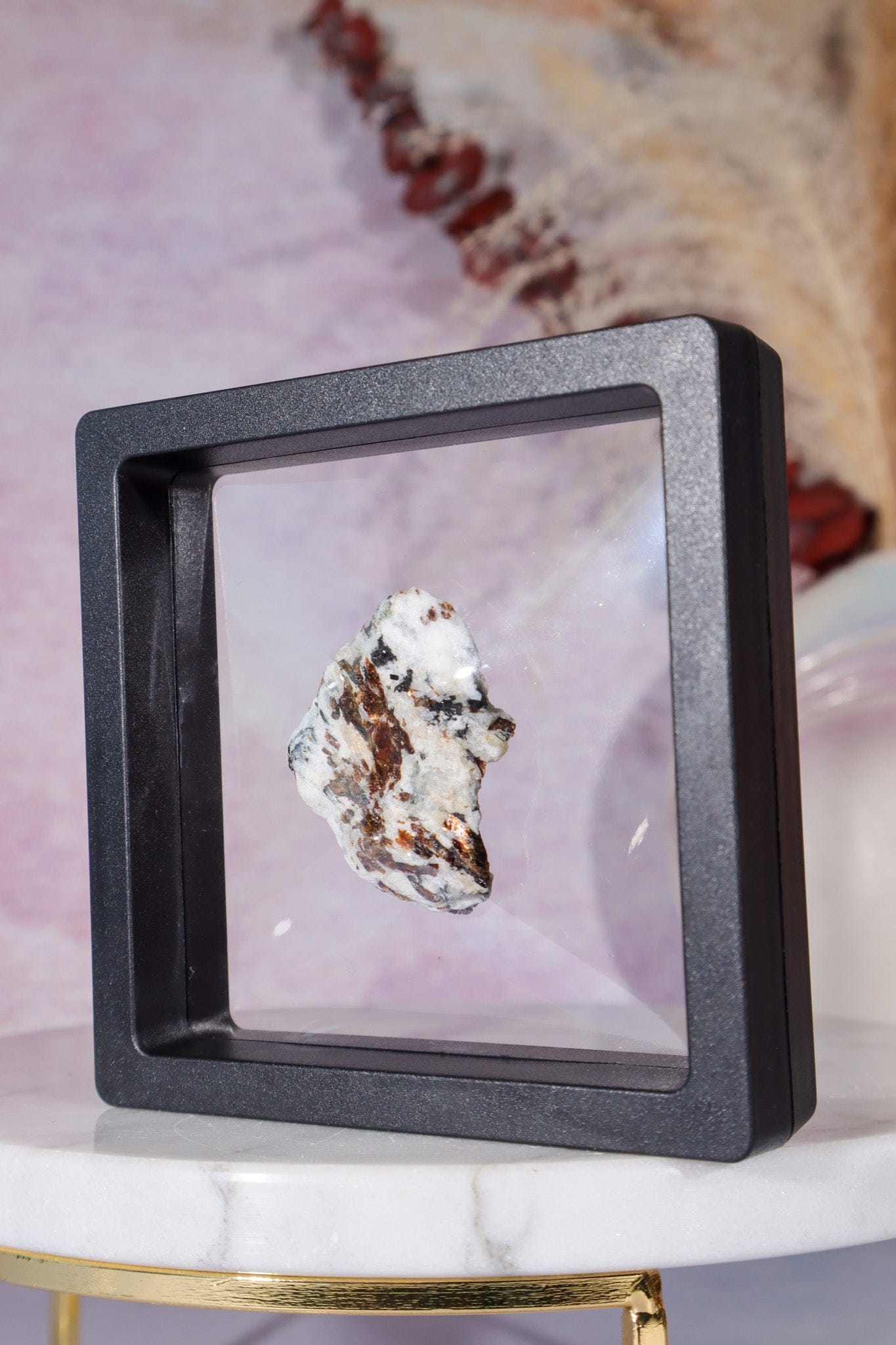 3D Floating Transparent Display Case no Base 9cm Medium Specimen Stand Tali & Loz Crystals