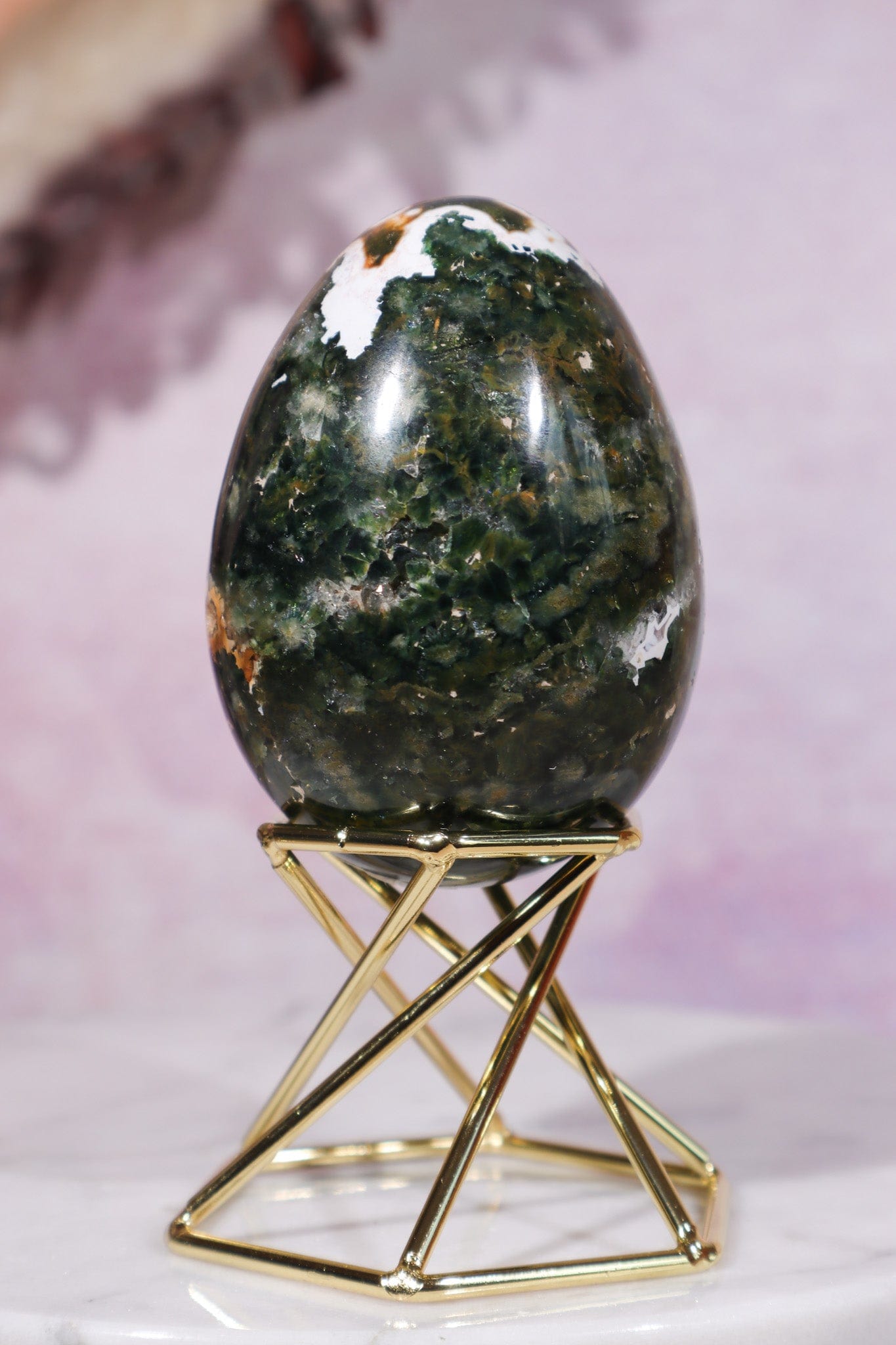 8th Vein Ocean Jasper Egg 6.7cm - Tali & Loz Crystals