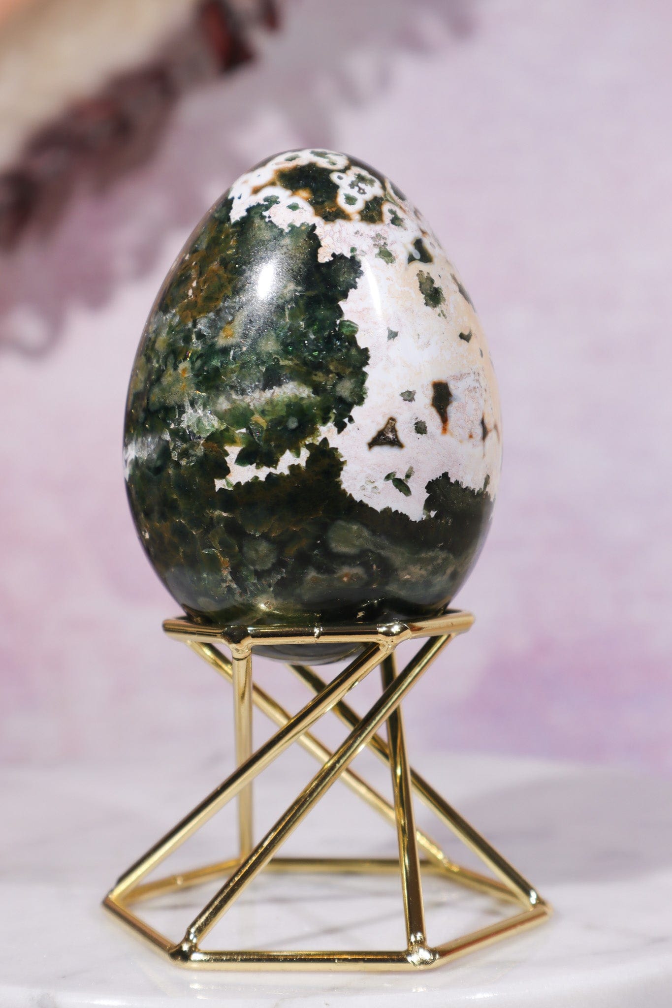 8th Vein Ocean Jasper Egg 6.7cm - Tali & Loz Crystals