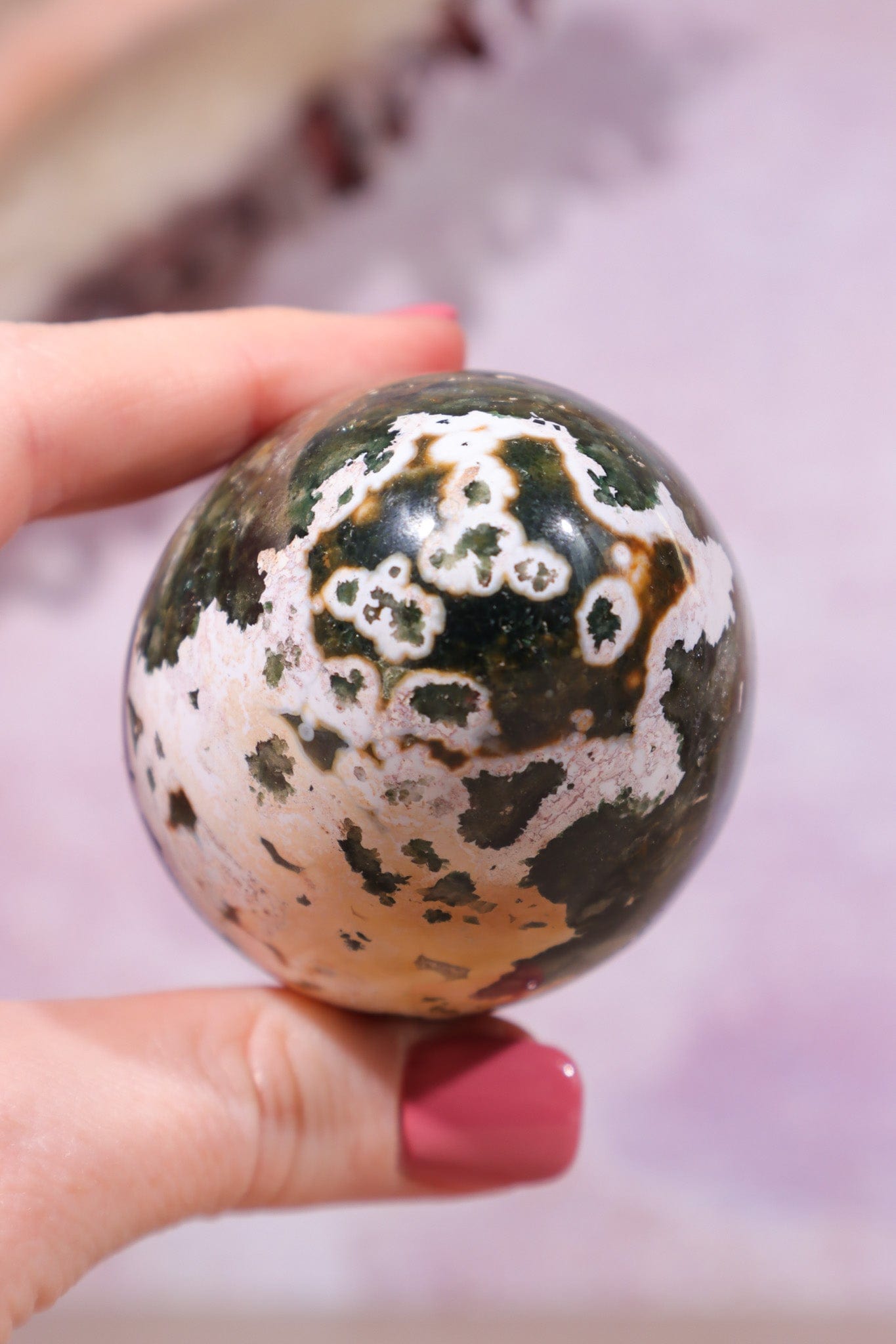 8th Vein Ocean Jasper Egg 6.7cm - Tali & Loz Crystals