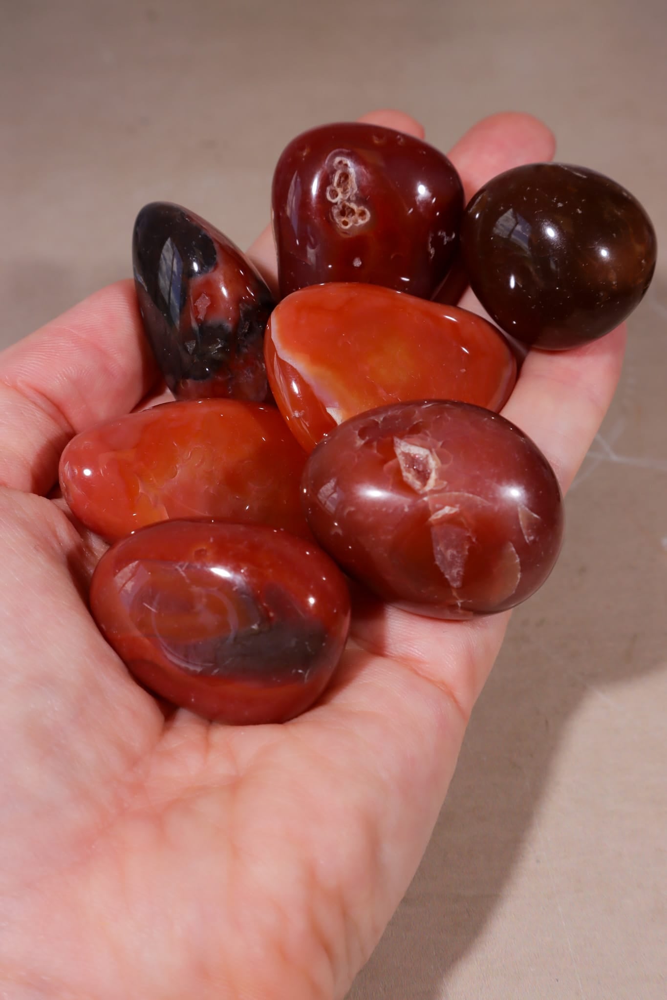 Carnelian Tumblestones | Large 30-40mm | Intuitively Chosen