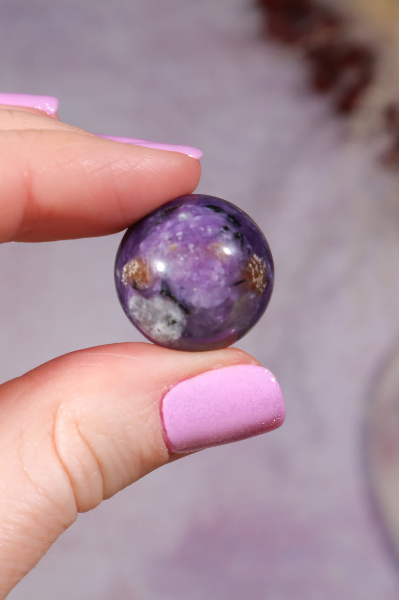 Charoite Spheres | 2cm | Russia Spheres Tali & Loz Crystals