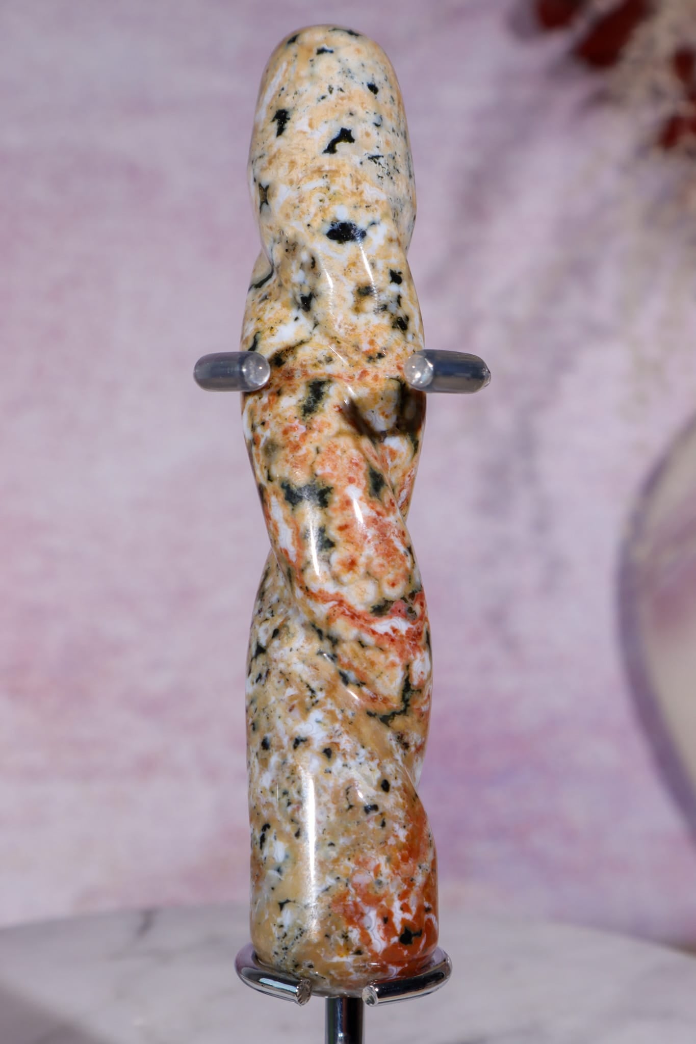 Ocean Jasper Twisted Wand | 120mm | Old Collection Wand Tali & Loz Crystals