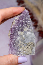 Amethyst & Pyrite Specimen | 70mm | Chala Mine, Bulgaria Minerals Tali & Loz Crystals