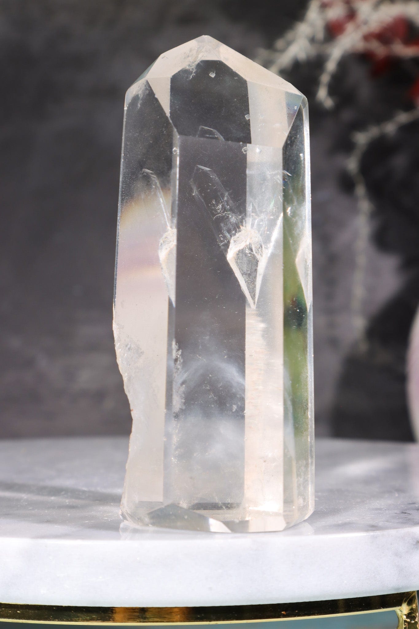 AAA Grade Clear Quartz Manifestation Crystal Tower With Natural Phantom Towers Tali & Loz Crystals