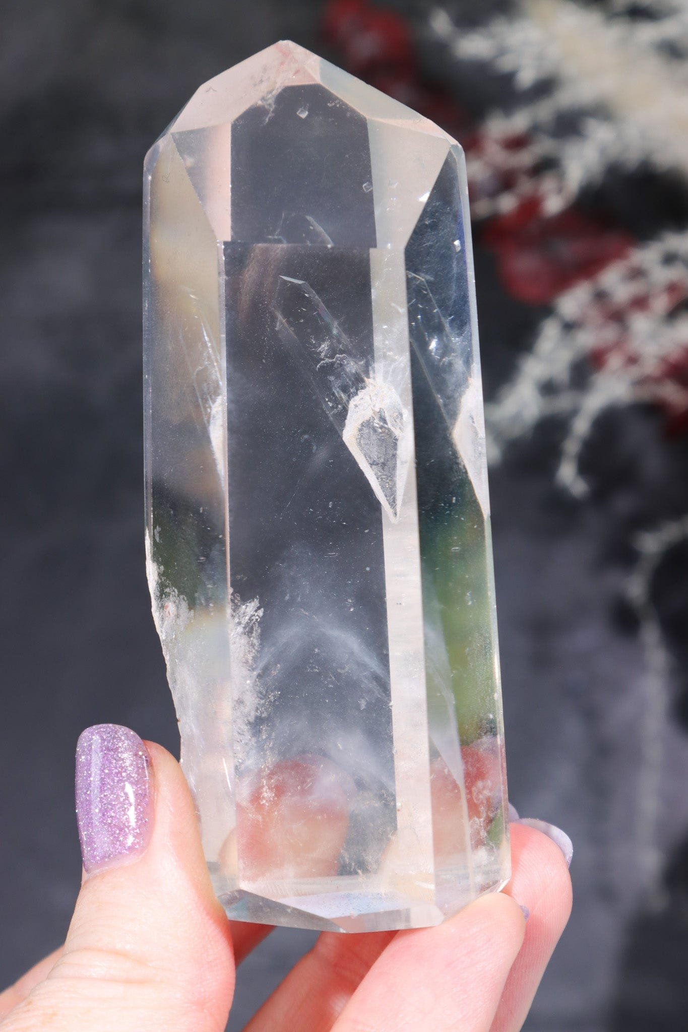 AAA Grade Clear Quartz Manifestation Crystal Tower With Natural Phantom Towers Tali & Loz Crystals