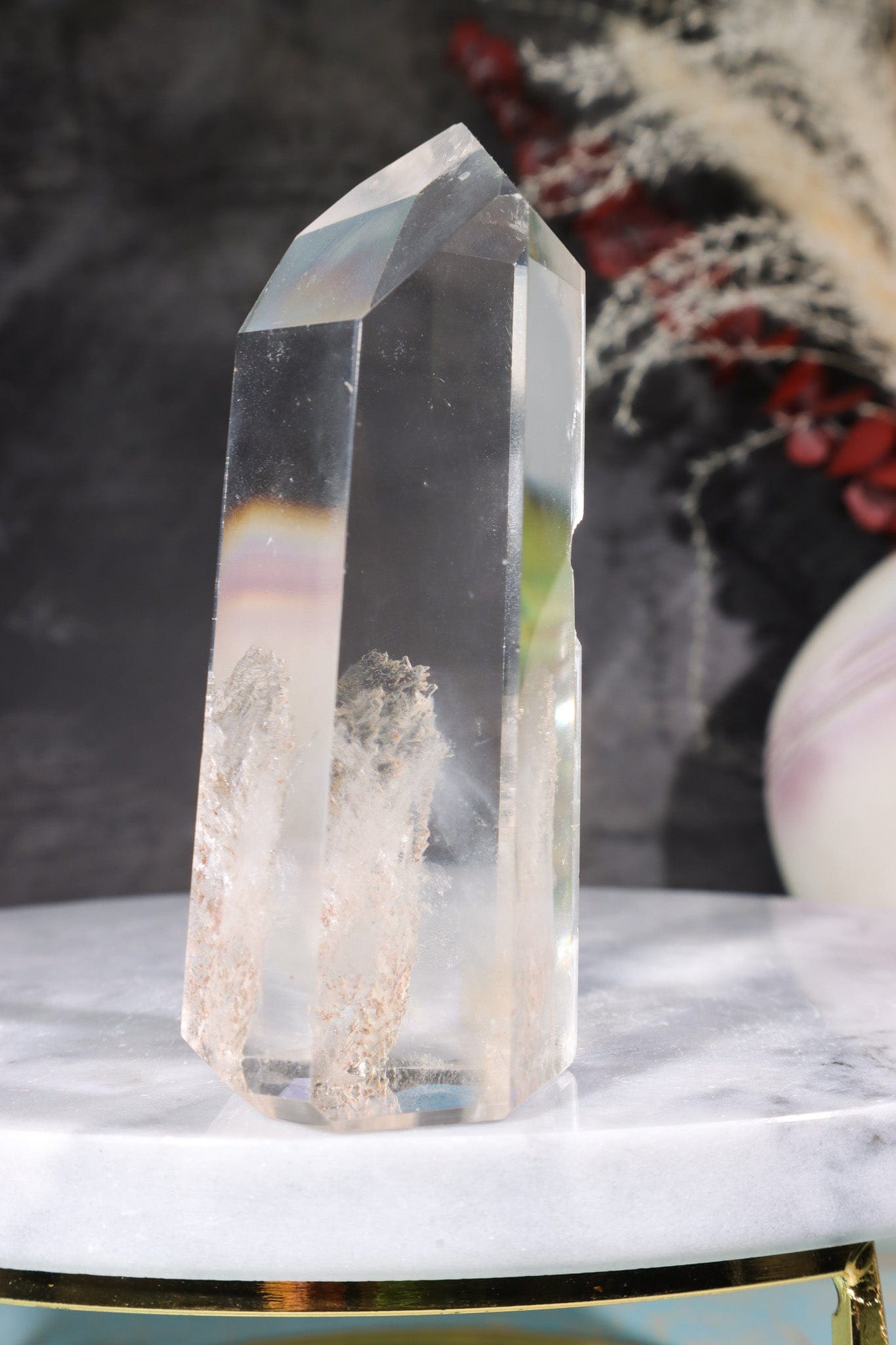 AAA Grade Clear Quartz Manifestation Crystal Tower With Natural Phantom Towers Tali & Loz Crystals