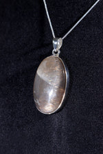 AAA Grade Lattice Sunstone Pendant set in 925 Silver With Chain Jewellery Tali & Loz Crystals
