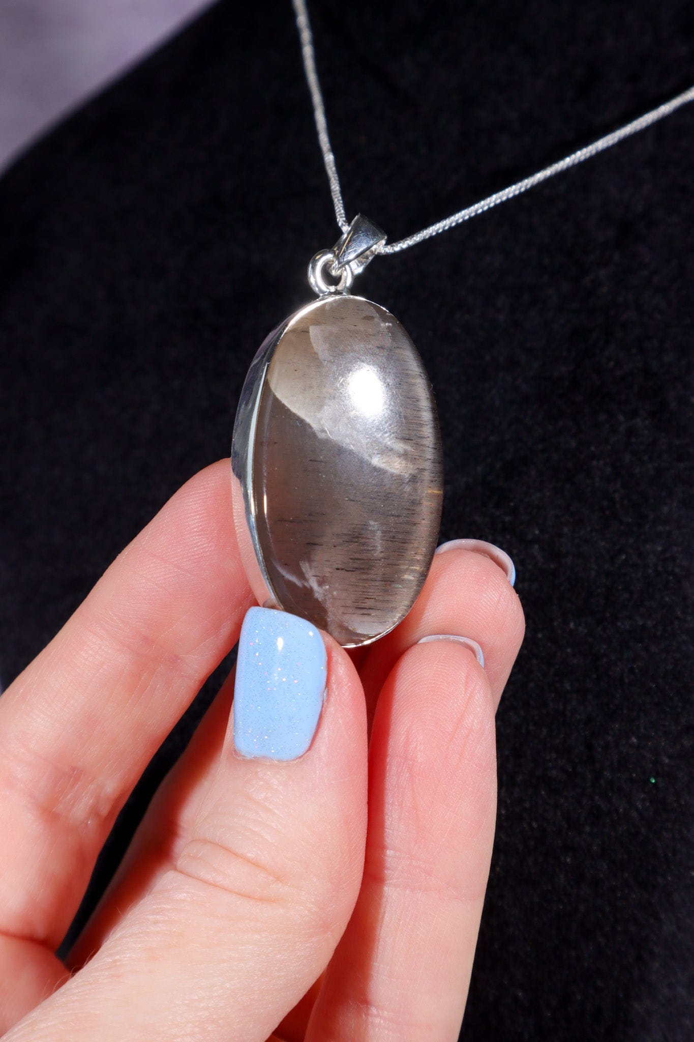 AAA Grade Lattice Sunstone Pendant set in 925 Silver With Chain Jewellery Tali & Loz Crystals