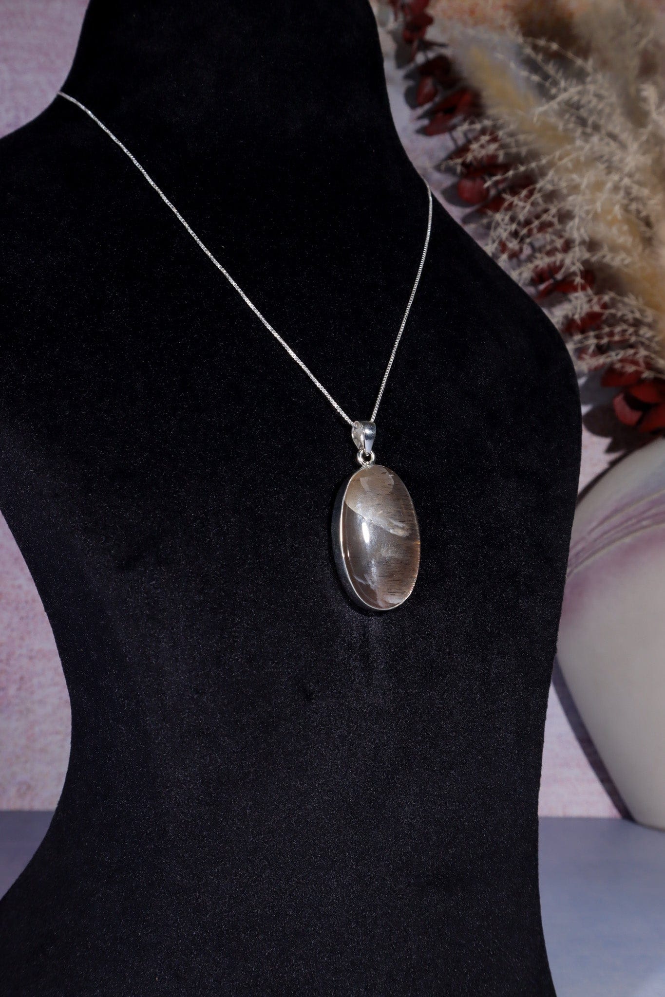 AAA Grade Lattice Sunstone Pendant set in 925 Silver With Chain Jewellery Tali & Loz Crystals