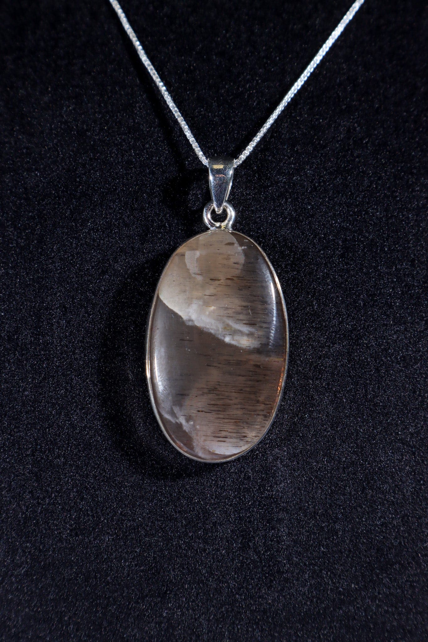 AAA Grade Lattice Sunstone Pendant set in 925 Silver With Chain Jewellery Tali & Loz Crystals