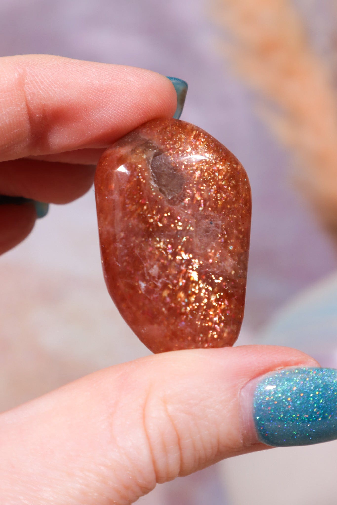 AAA Grade Lattice Sunstone Tumblestones Tumblestones Tali & Loz Crystals