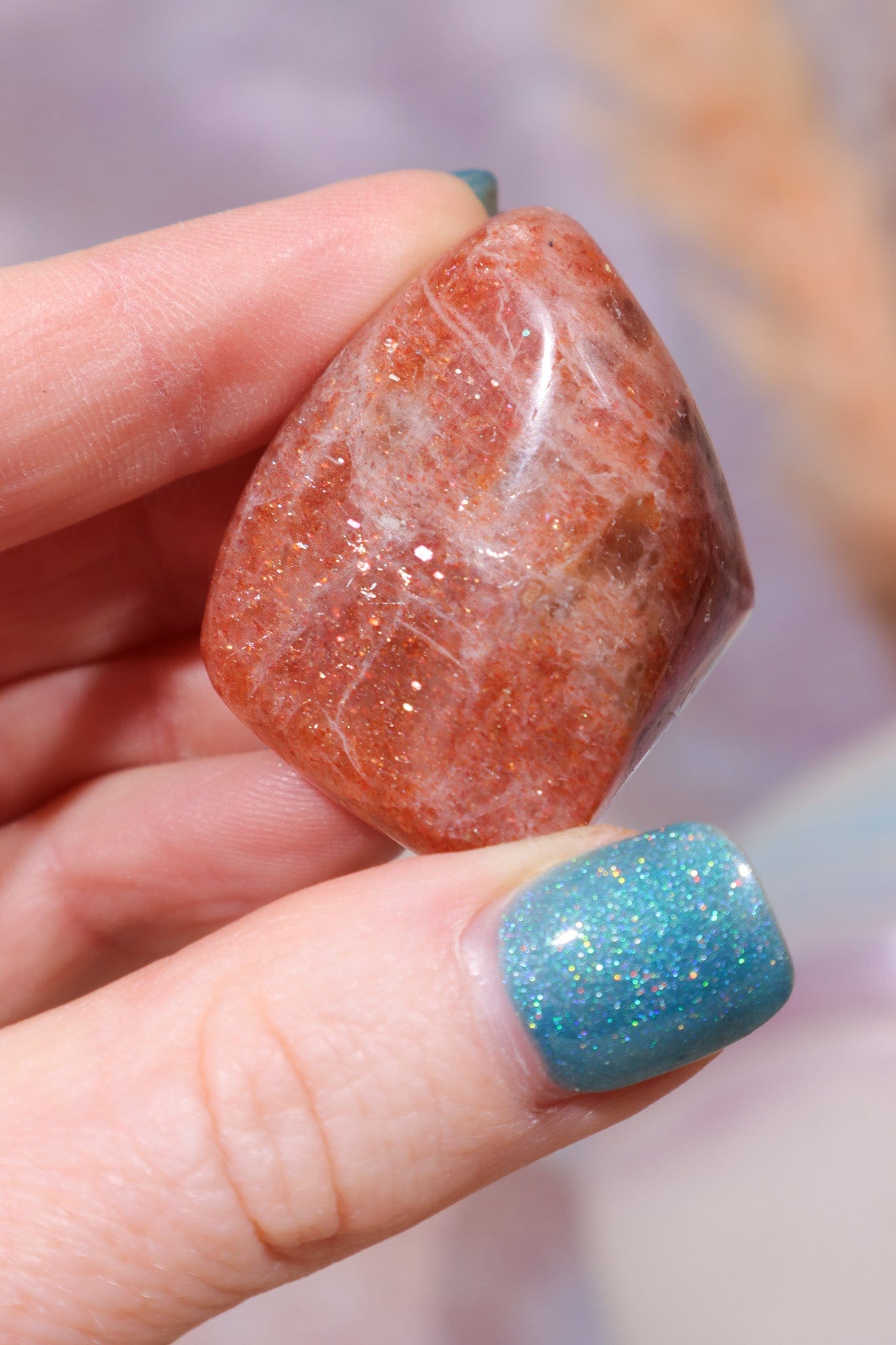 AAA Grade Lattice Sunstone Tumblestones Tumblestones Tali & Loz Crystals