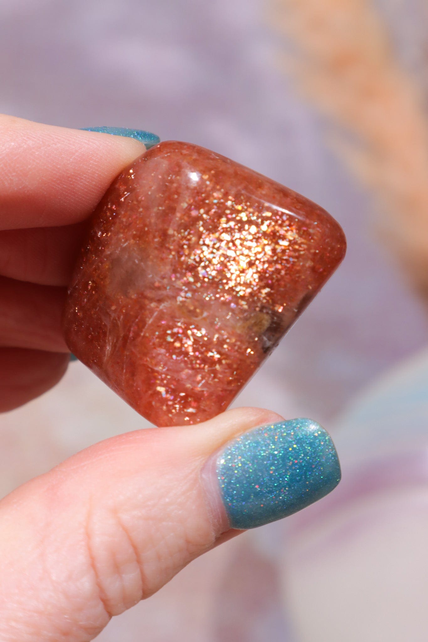 AAA Grade Lattice Sunstone Tumblestones Tumblestones Tali & Loz Crystals