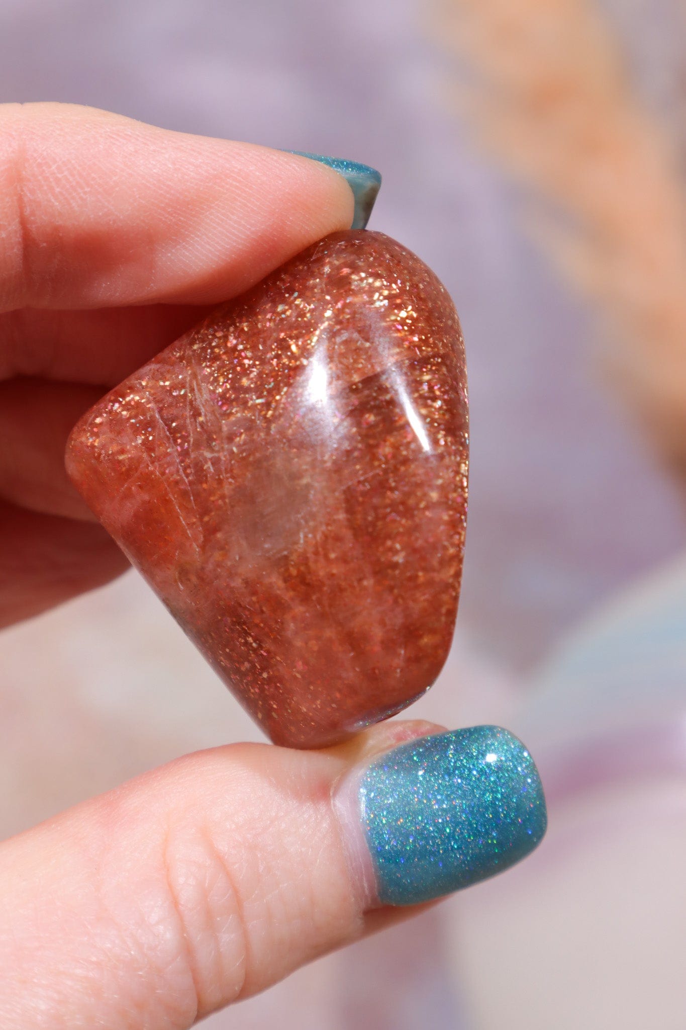 AAA Grade Lattice Sunstone Tumblestones Tumblestones Tali & Loz Crystals