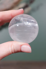 AAA-Grade Phantom Clear Quartz Sphere 45mm Sphere Tali & Loz Crystals