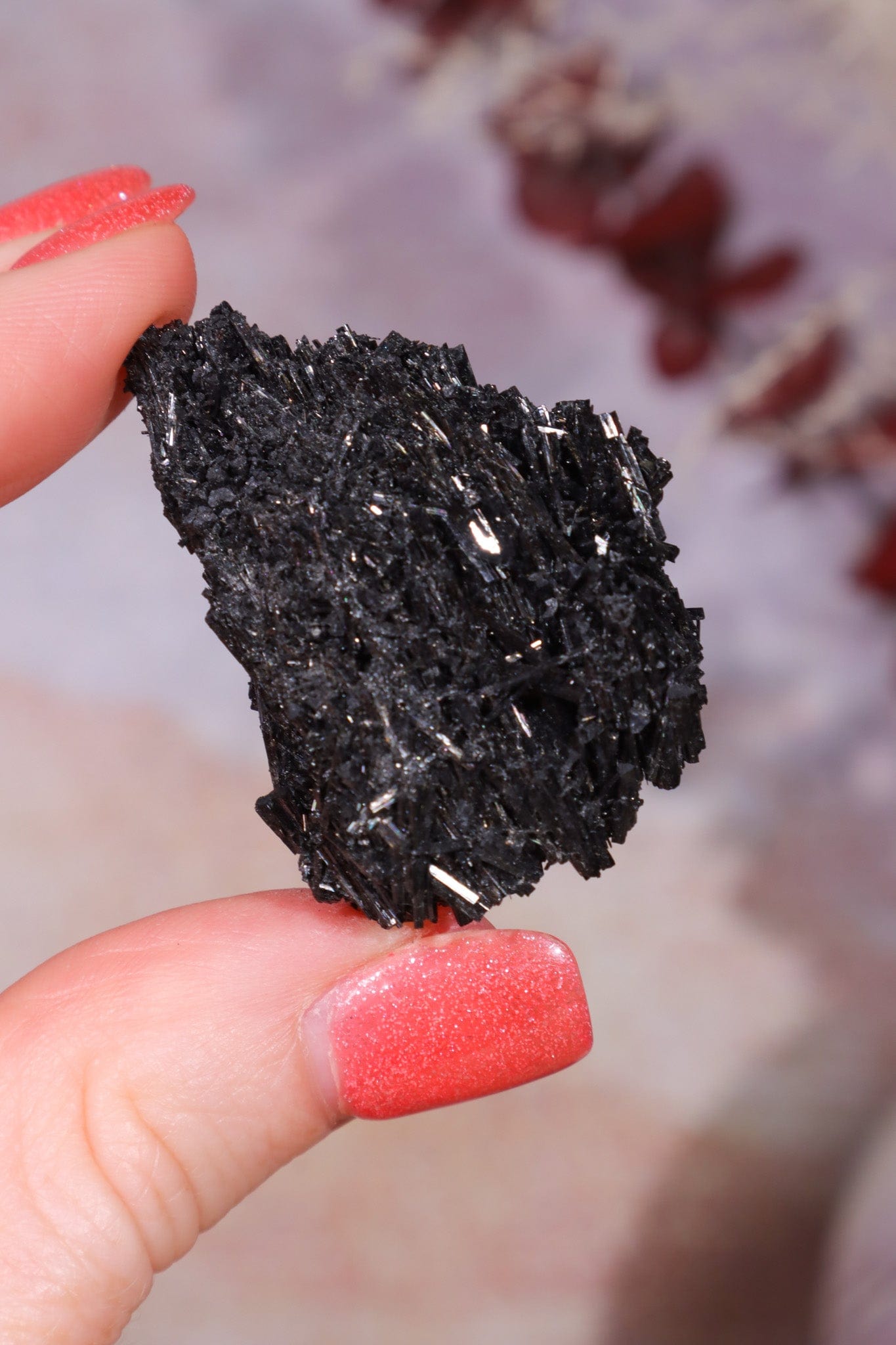 Acicular Black Tourmaline Specimen 15.35gr Specimen Tali & Loz Crystals