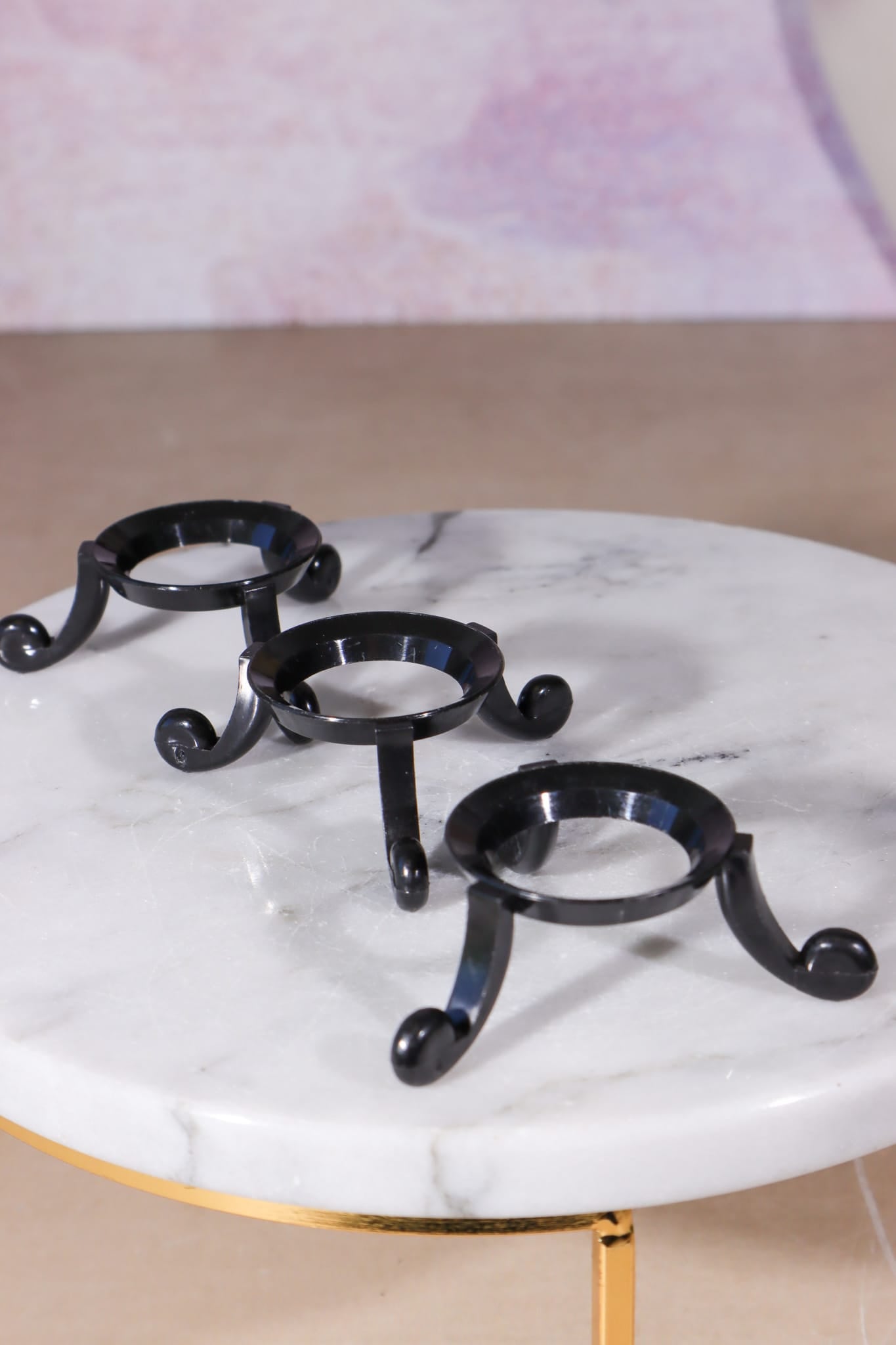 Acrylic Crystal Stand | Sphere & Egg Display Stand | Black or Clear Sphere Stands Tali & Loz Crystals