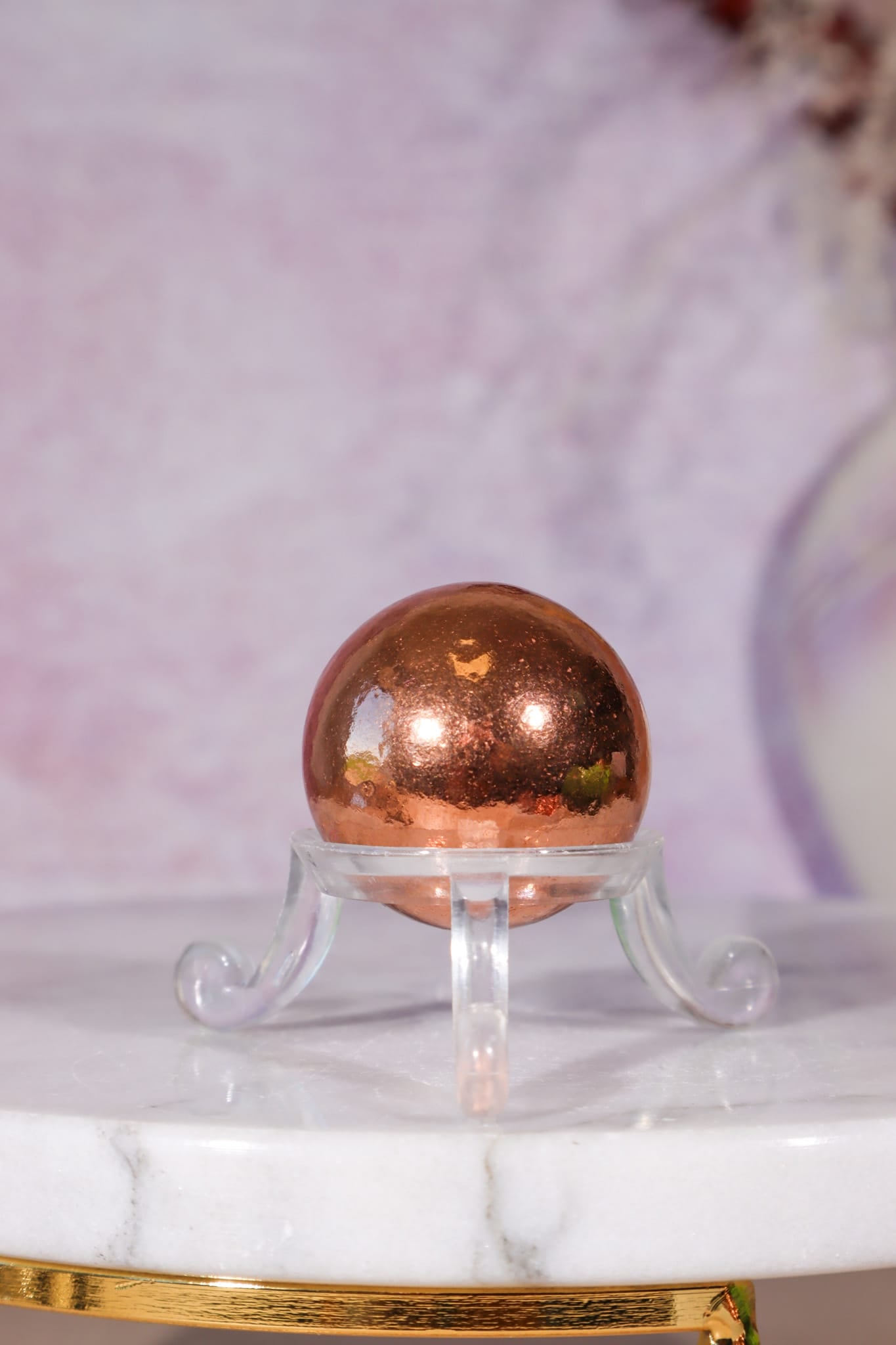 Acrylic Crystal Stand | Sphere & Egg Display Stand | Black or Clear Sphere Stands Tali & Loz Crystals