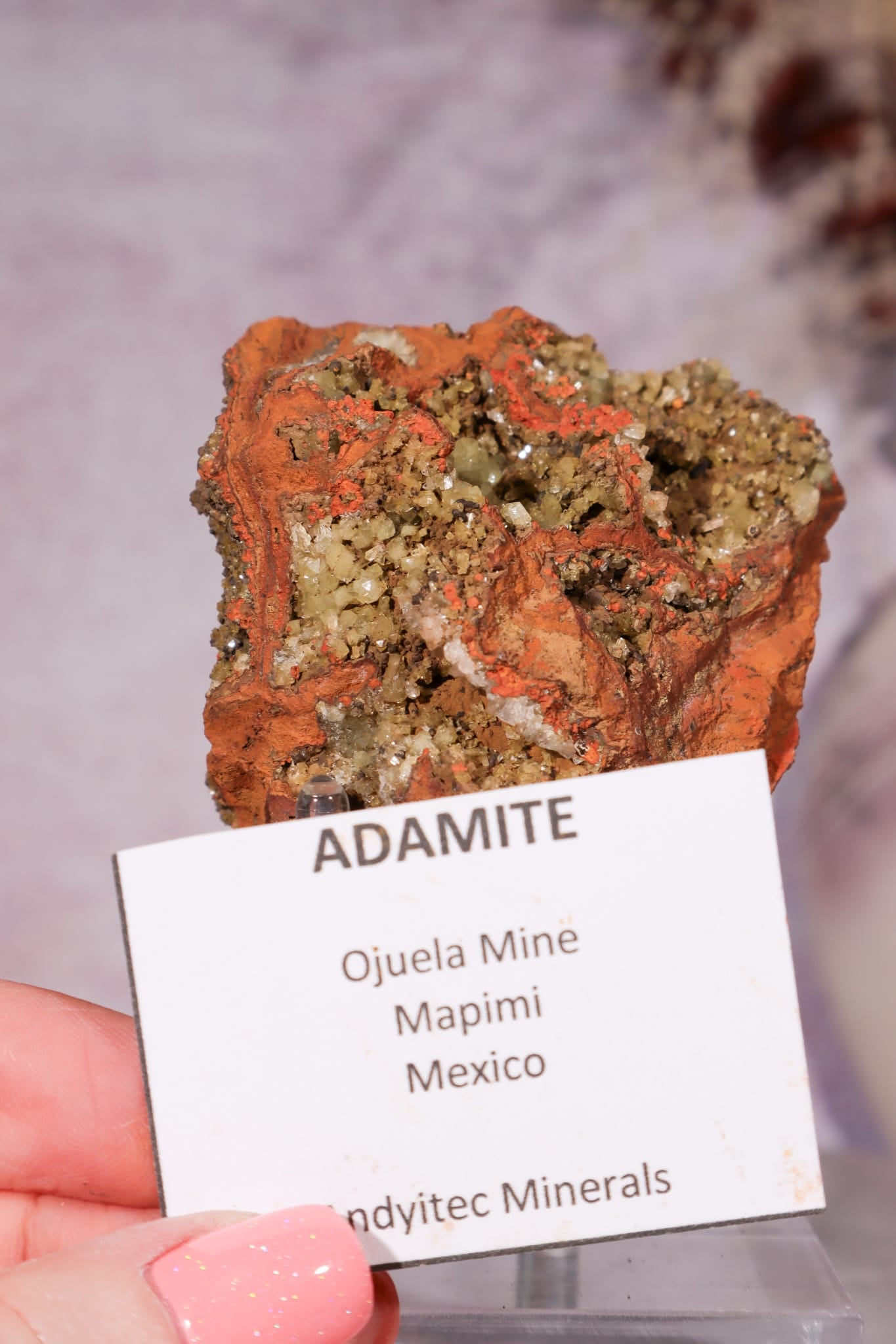 Adamite Mineral Specimen, Mina Ojuela, Mapimi, Durango, Mexico 6.3cm Specimen Tali & Loz Crystals