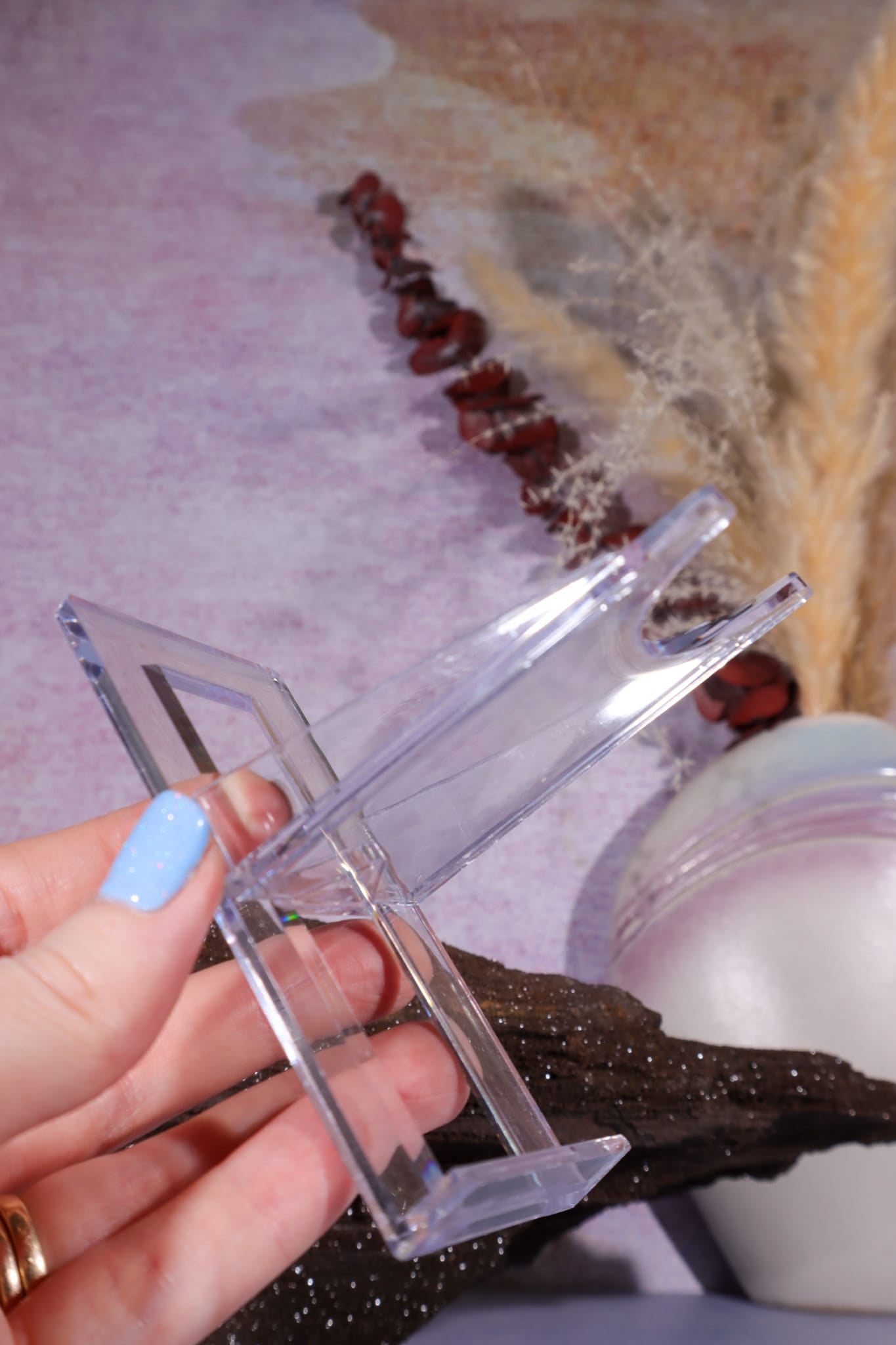 Adjustable Clear Acrylic Display Stand | Medium & Large Crystal Specimens Sphere Stands Tali & Loz Crystals