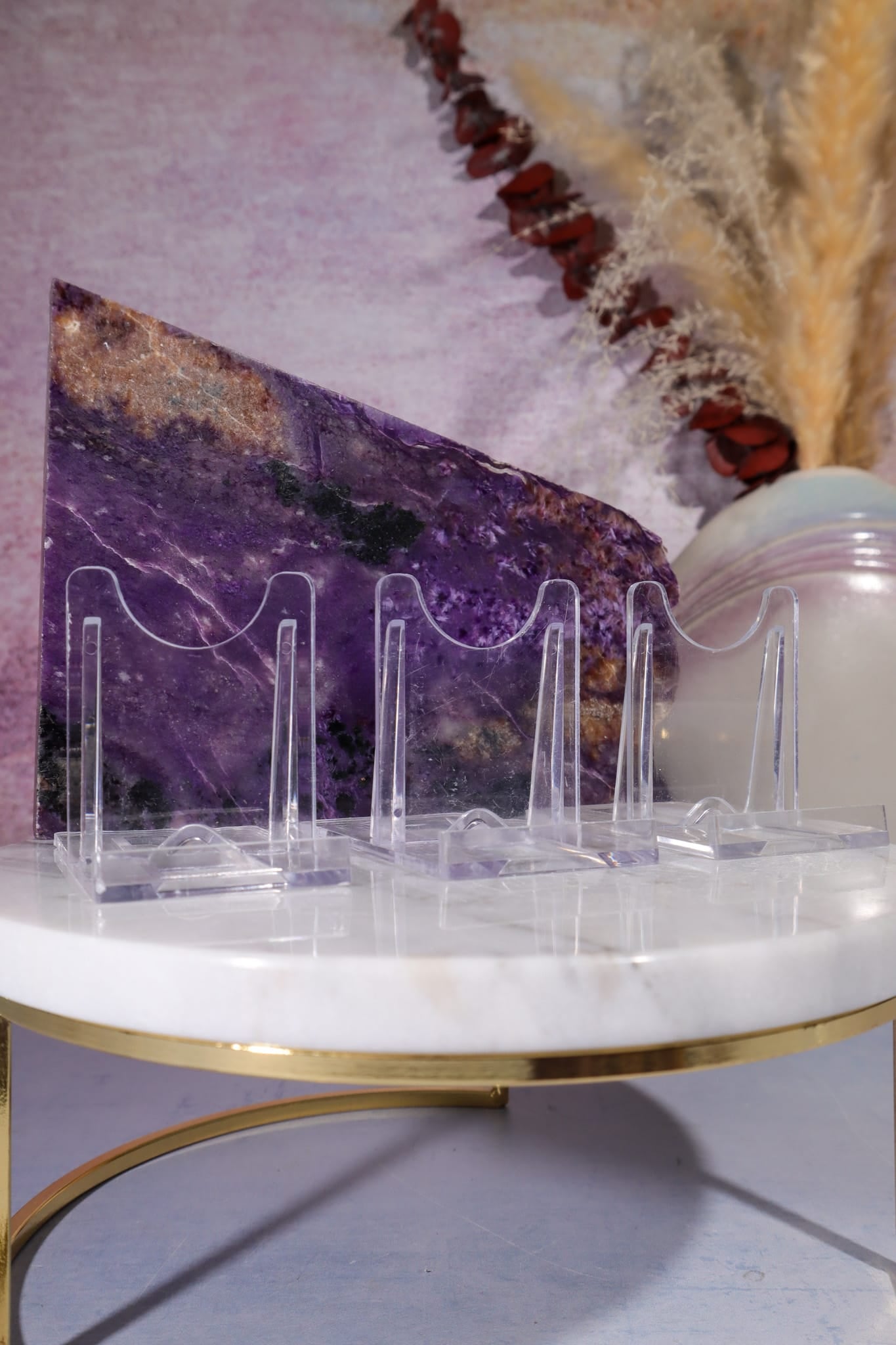 Adjustable Clear Acrylic Display Stand | Medium & Large Crystal Specimens Sphere Stands Tali & Loz Crystals