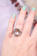 Adjustable Faceted Clear Quartz Sterling Silver Ring 4.6gr Jewellery Tali & Loz Crystals