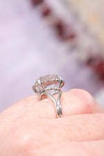 Adjustable Faceted Clear Quartz Sterling Silver Ring 4.6gr Jewellery Tali & Loz Crystals