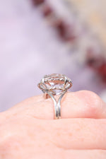 Adjustable Faceted Clear Quartz Sterling Silver Ring 4.6gr Jewellery Tali & Loz Crystals