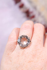 Adjustable Faceted Clear Quartz Sterling Silver Ring 4.6gr Jewellery Tali & Loz Crystals
