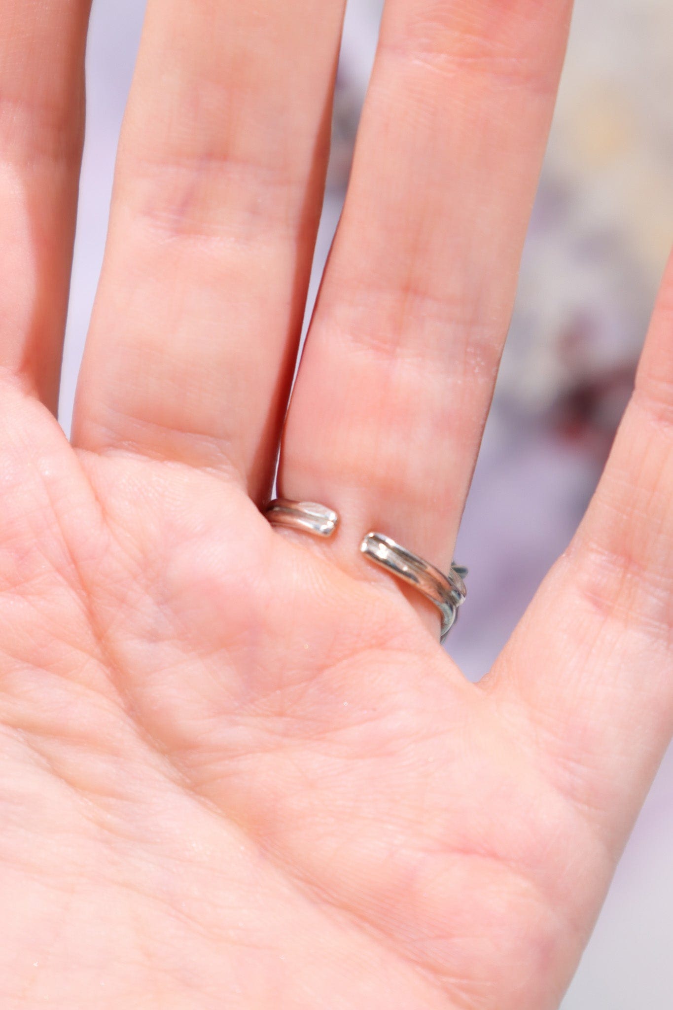 Adjustable Faceted Clear Quartz Sterling Silver Ring 4.6gr Jewellery Tali & Loz Crystals