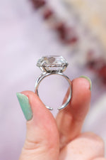 Adjustable Faceted Clear Quartz Sterling Silver Ring 4.6gr Jewellery Tali & Loz Crystals