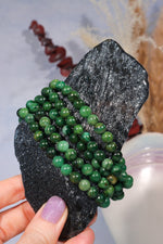 African Jade Beaded Bracelet (Bead Size 0.6cm), Intuitively Chosen Bracelets Tali & Loz Crystals