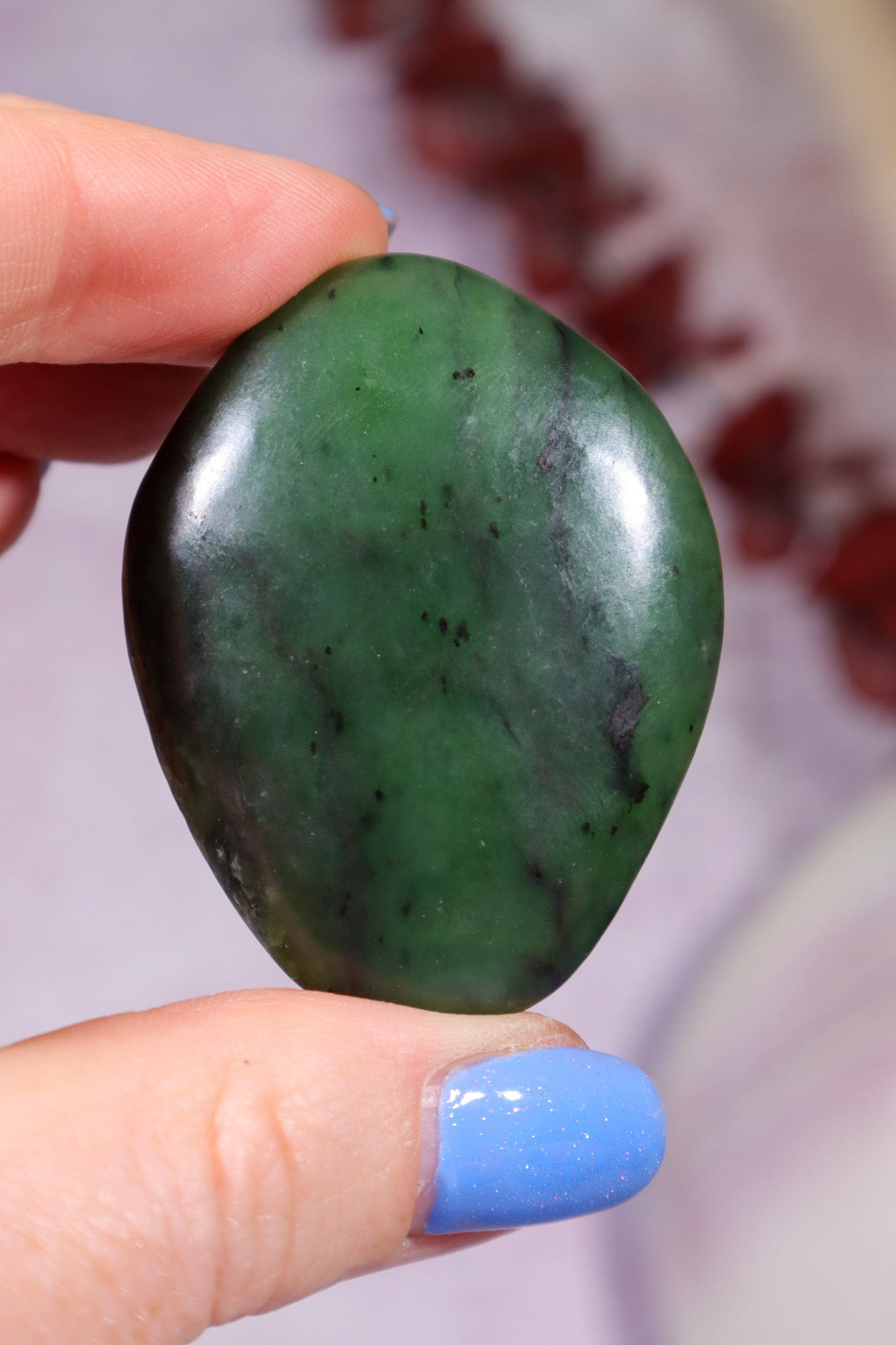 African Jade Palmstone Palm Stone Tali & Loz Crystals