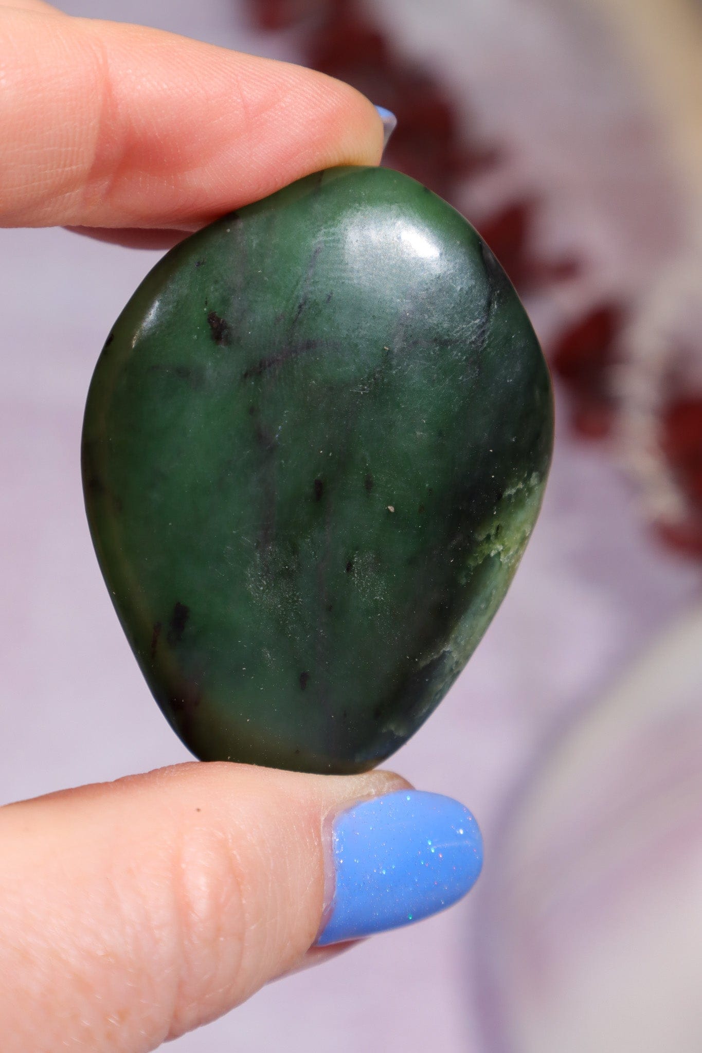 African Jade Palmstone Palm Stone Tali & Loz Crystals