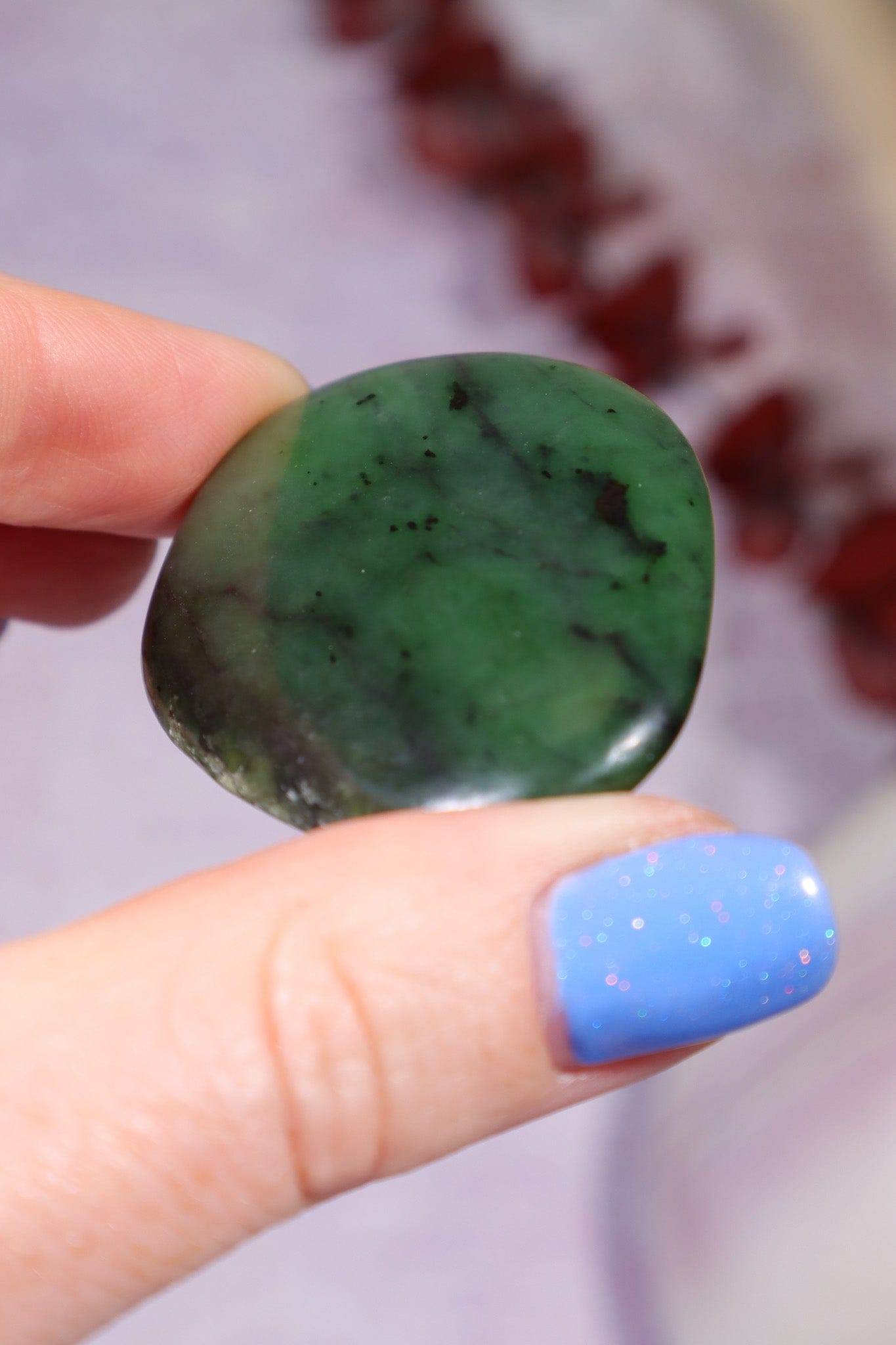African Jade Palmstone Palm Stone Tali & Loz Crystals