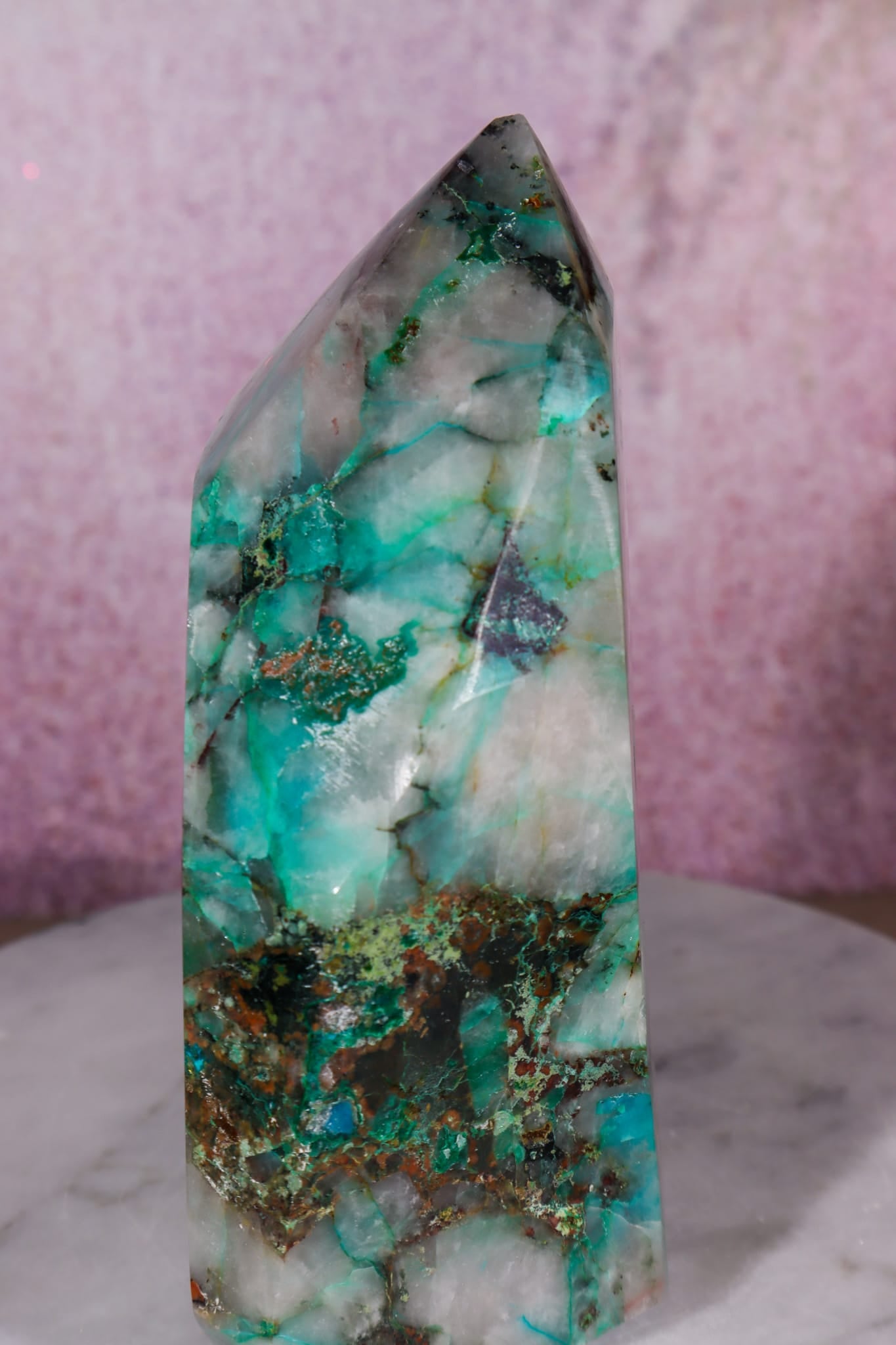 Ajoite in Quartz | 1.12kg | Messina, South Africa Towers Tali & Loz Crystals
