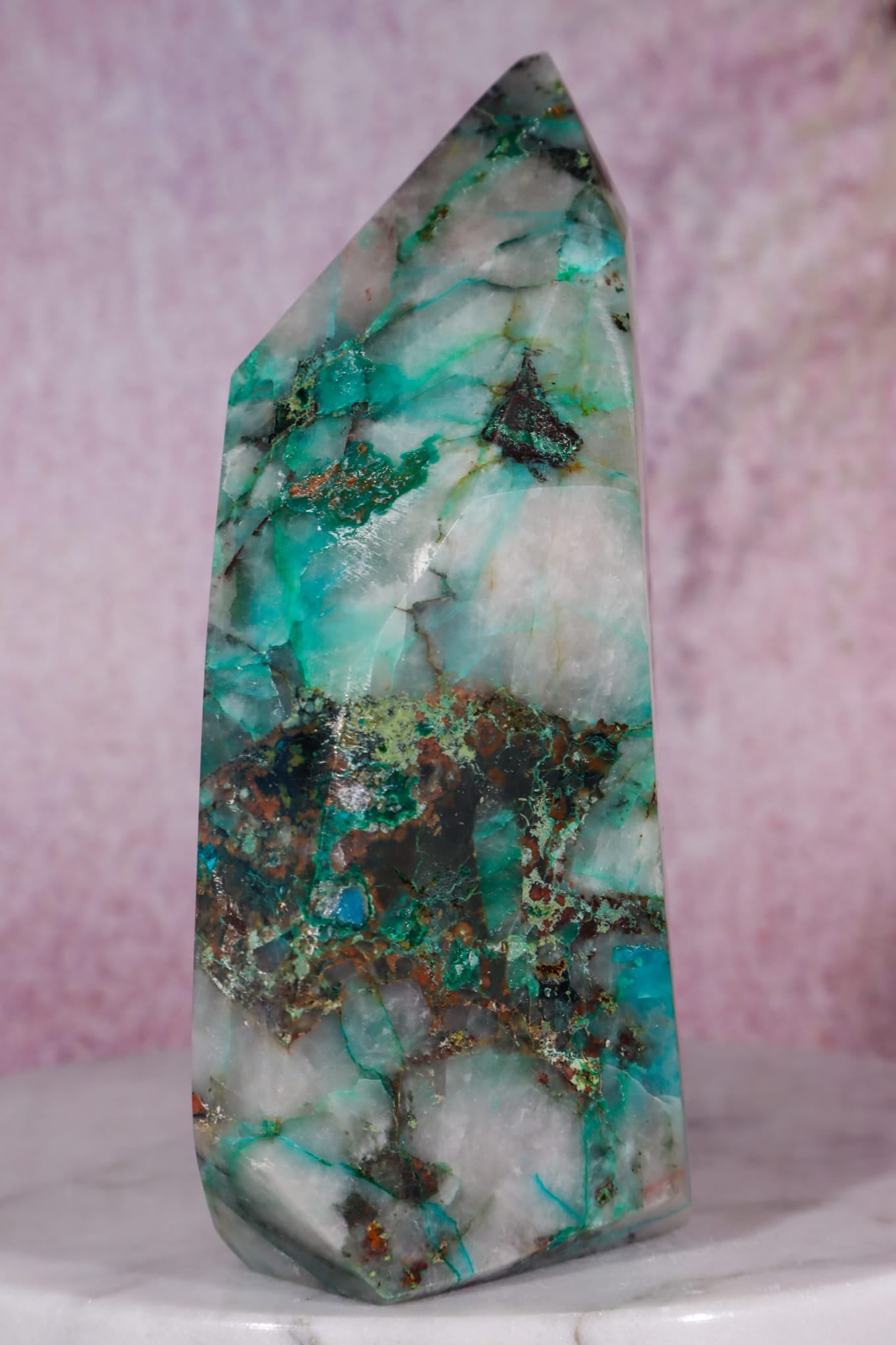 Ajoite in Quartz | 1.12kg | Messina, South Africa Towers Tali & Loz Crystals
